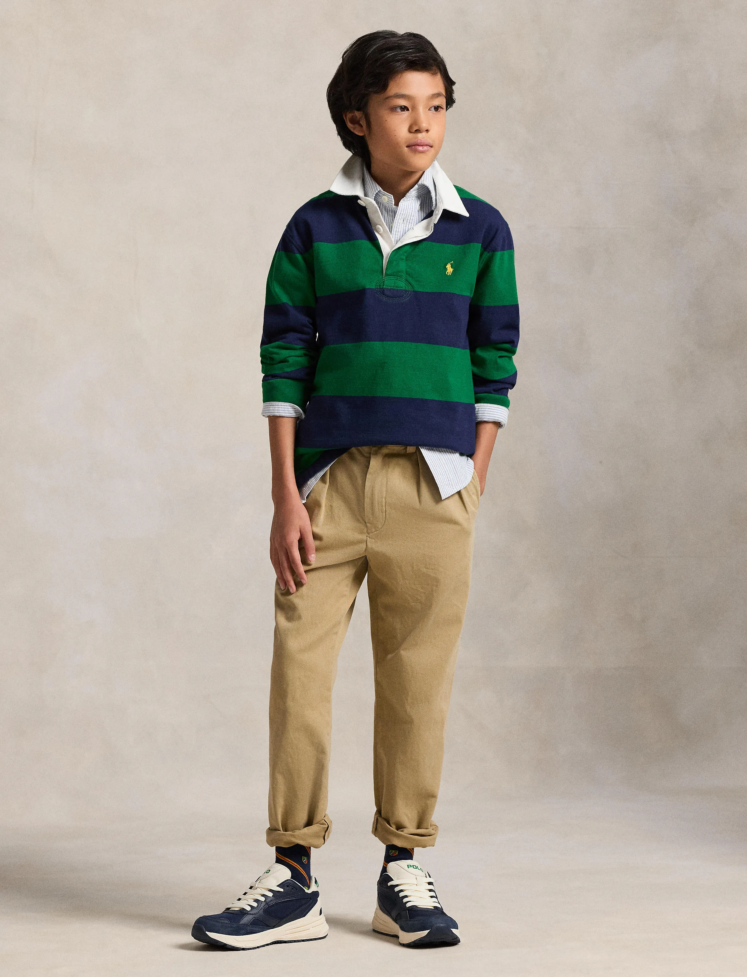 Ralph Lauren Kids The Iconic Rugby Shirt - Polo krekli - ATHLETIC GREEN/RE / green
