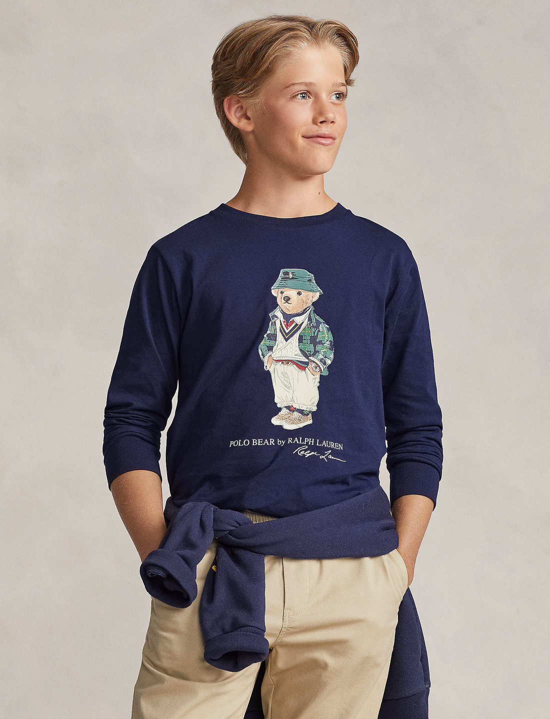 Ralph Lauren Kids Polo Bear Cotton Long sleeve Tee Long sleeved t shirts Boozt