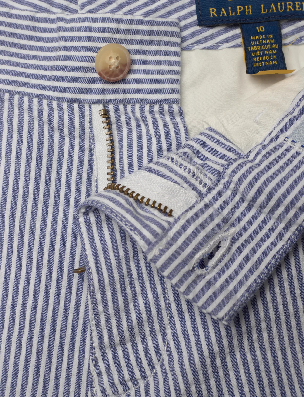 Ralph Lauren Kids - Stretch Cotton Seersucker Short - casual shorts - blue seersucker - 3