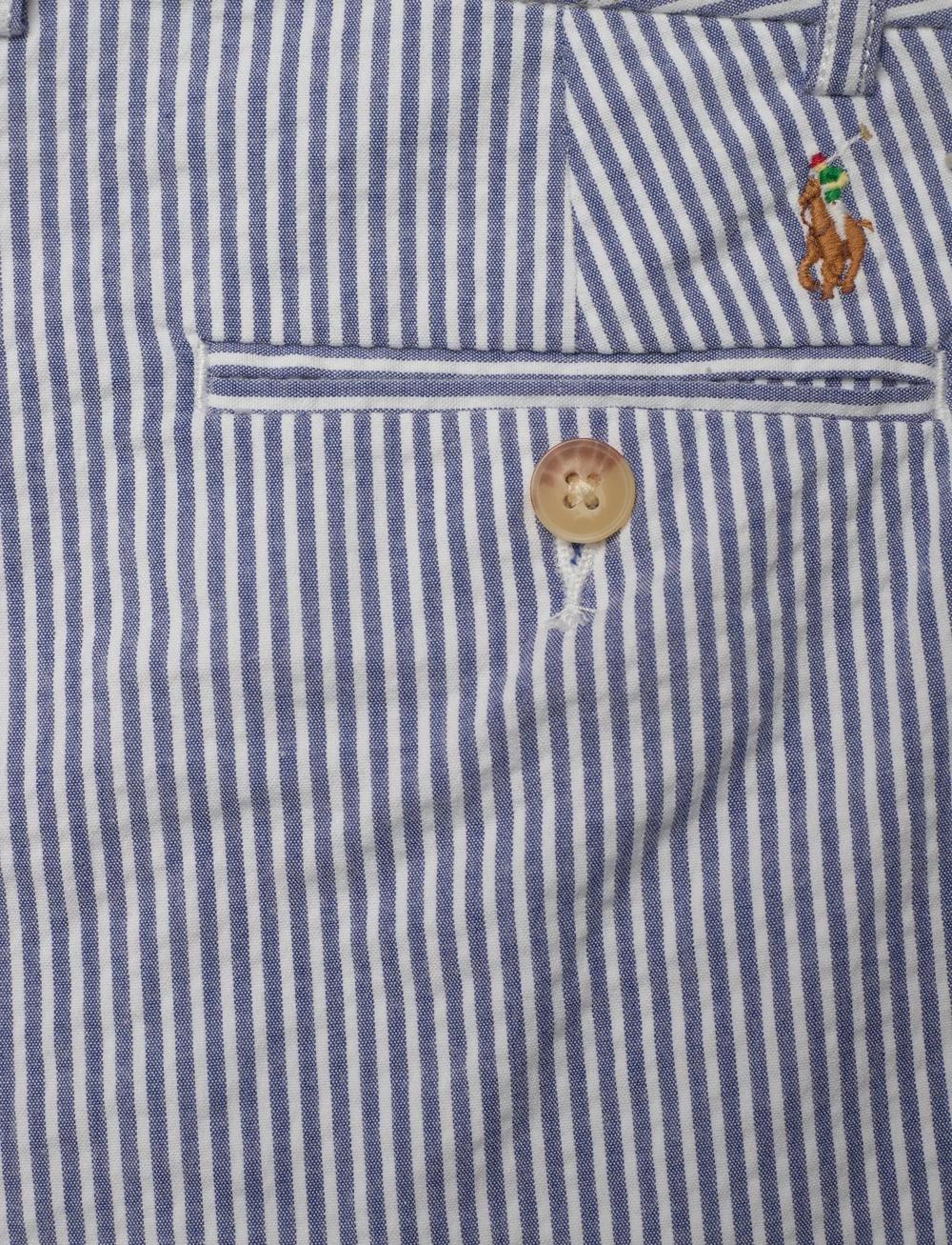 Ralph Lauren Kids - Stretch Cotton Seersucker Short - casual shorts - blue seersucker - 4