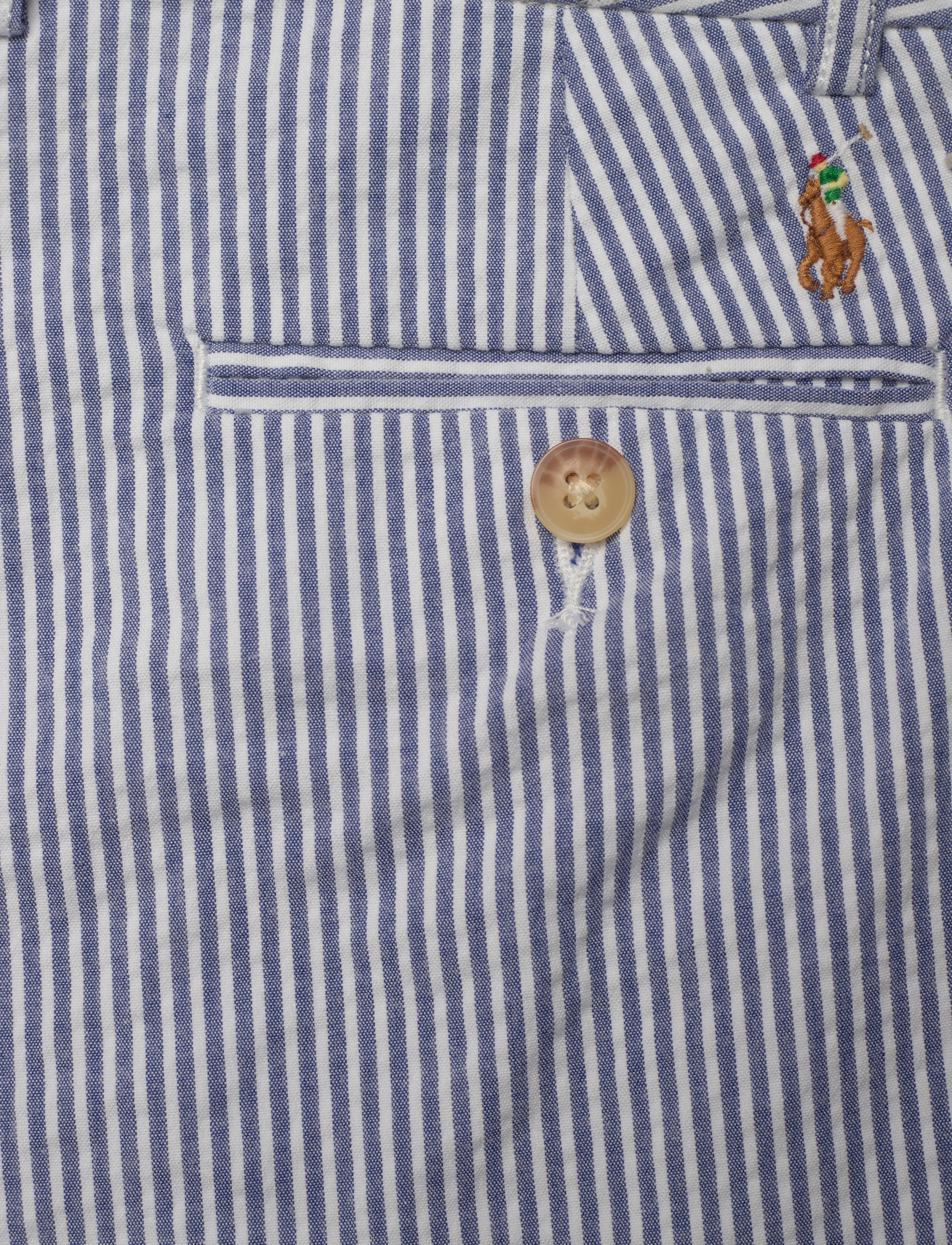 Ralph Lauren Kids - SEERSUCKER-PREPPY SHORT-SR-FFR - casual shorts - blue seersucker - 4