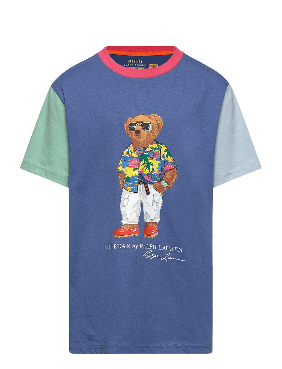 Ralph Lauren Kids - Polo Bear Color-Blocked Cotton Tee - sp24 clb55 bear f - 0