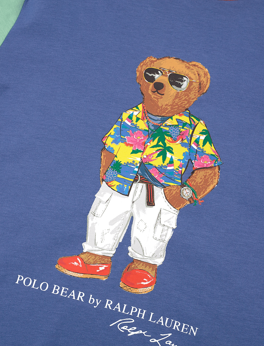 Ralph Lauren Kids - Polo Bear Color-Blocked Cotton Tee - sp24 clb55 bear f - 2