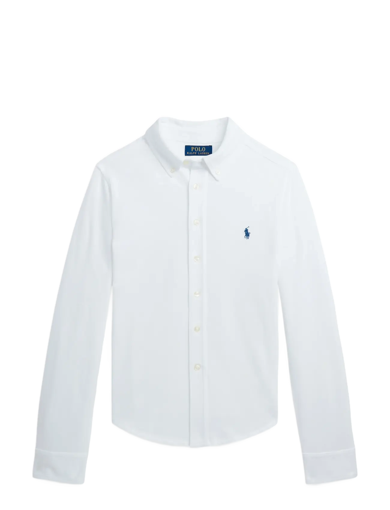 Ralph Lauren Kids Featherweight Cotton Mesh Shirt - Naujienos - WHITE / white