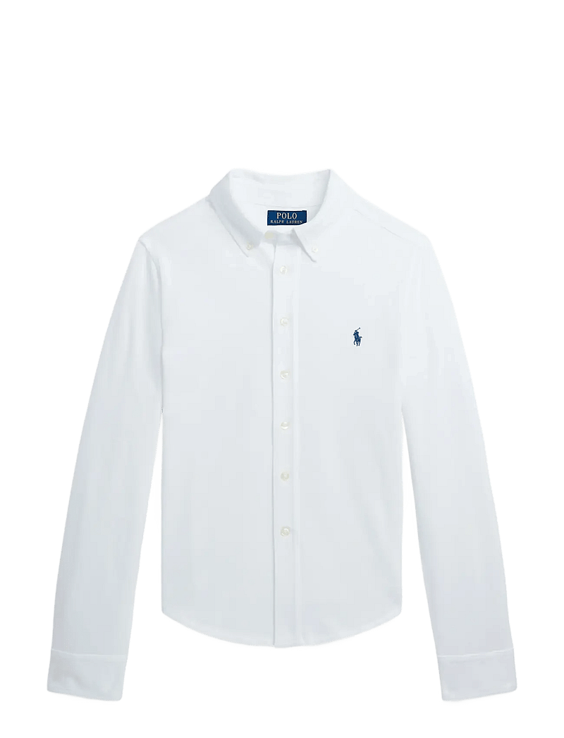 Ralph Lauren Kids - Featherweight Cotton Mesh Shirt - chemises à manches longues - white - 1