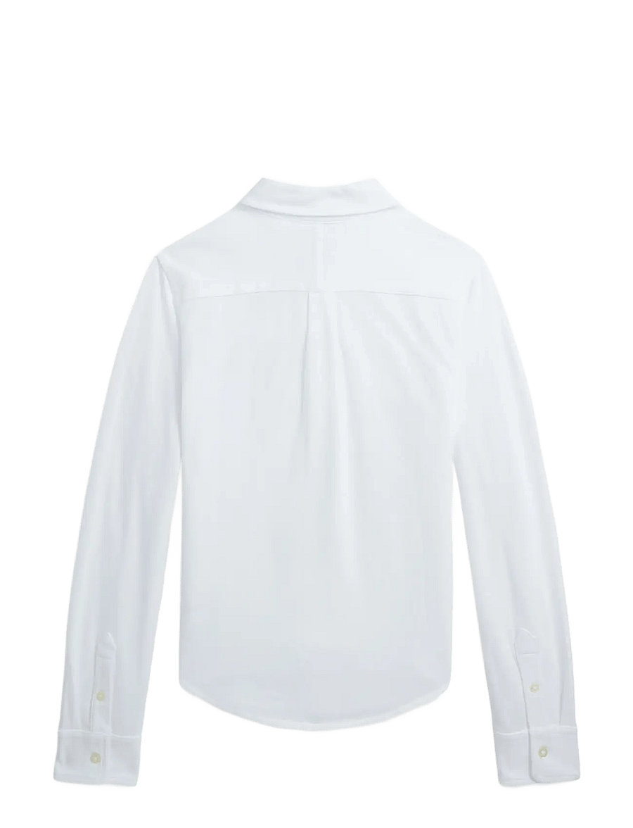 Ralph Lauren Kids - Featherweight Cotton Mesh Shirt - langärmlige hemden - white - 2