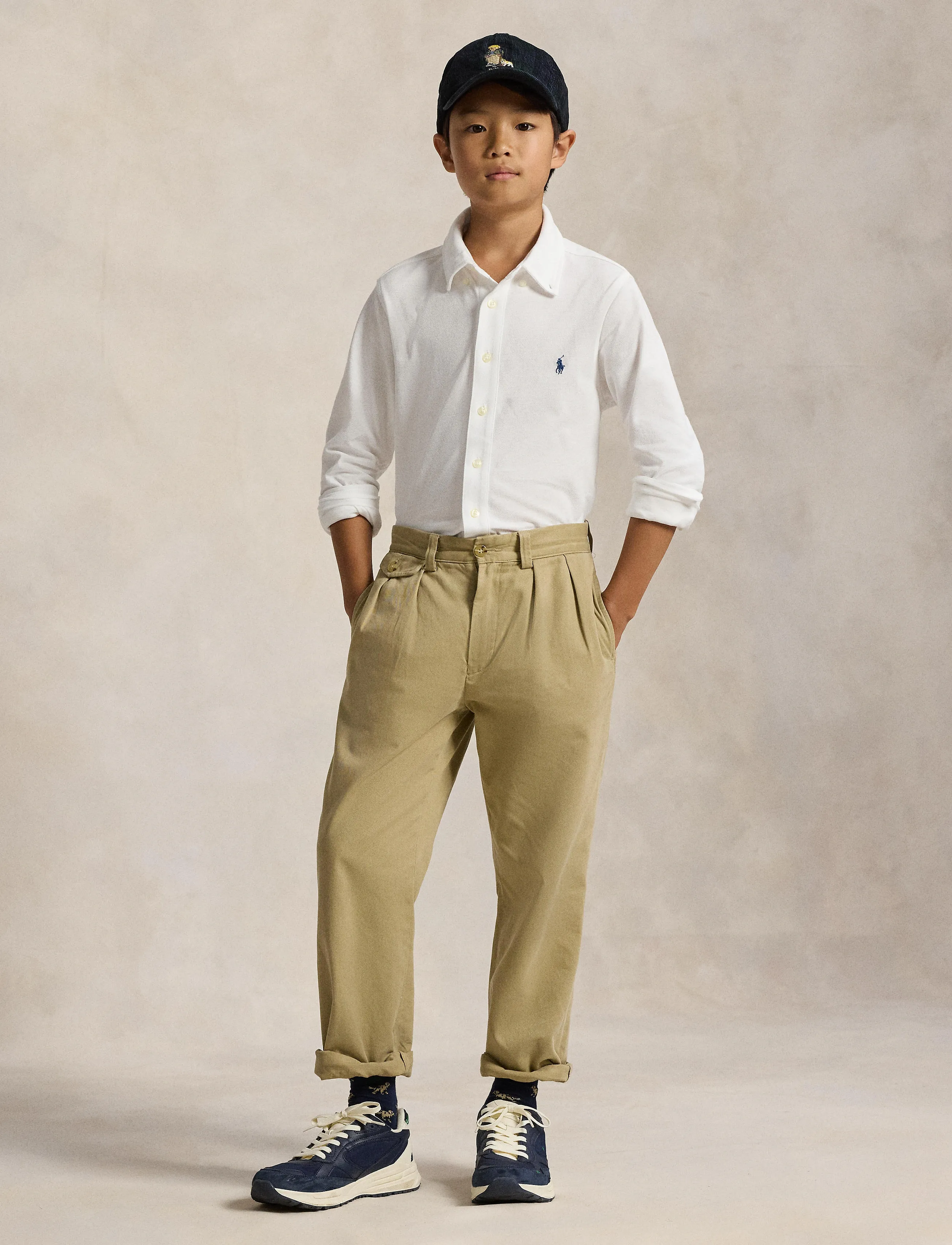Ralph Lauren Kids 30/1 Fw Mesh-Ls Fb Cs M5-Si-Sps, 150-161, Shirts, Weiß - Long-sleeved Kinder