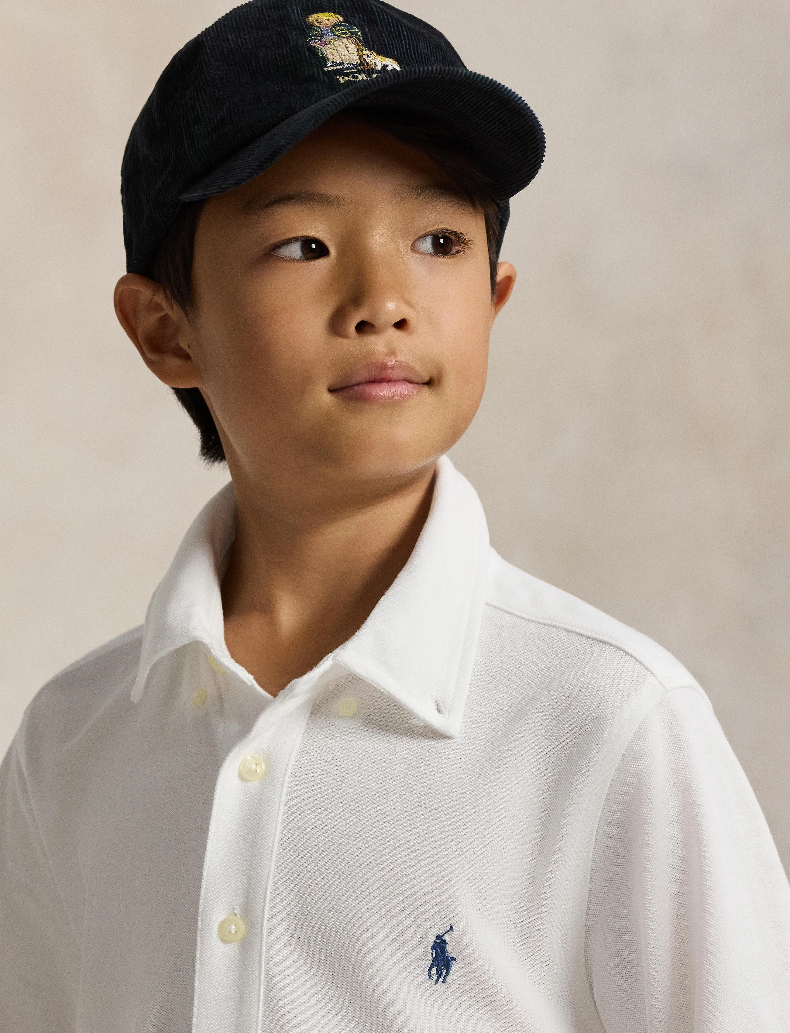 Ralph Lauren Kids - Featherweight Cotton Mesh Shirt - langärmlige hemden - white - 4