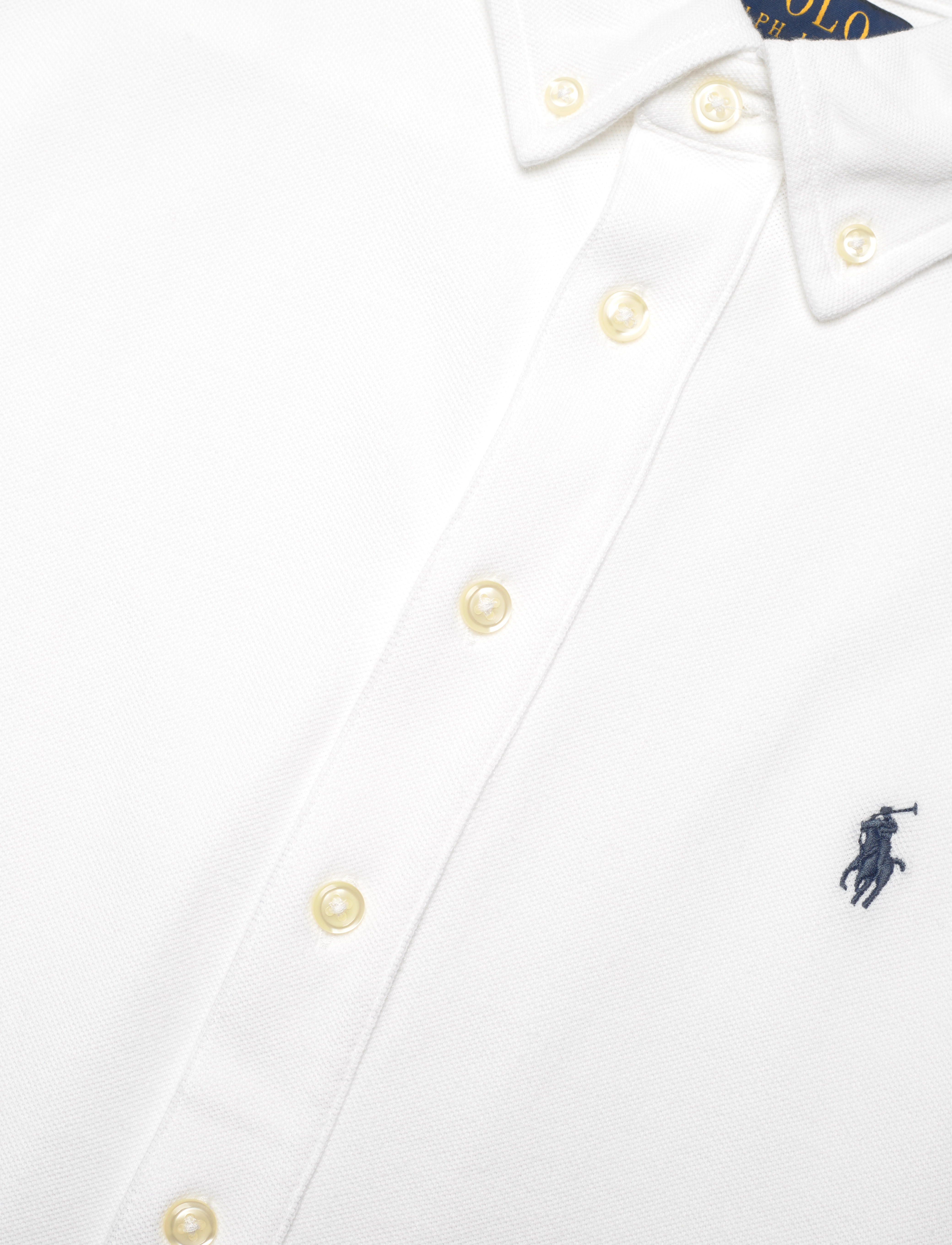 Ralph Lauren Kids - Featherweight Cotton Mesh Shirt - langärmlige hemden - white - 5