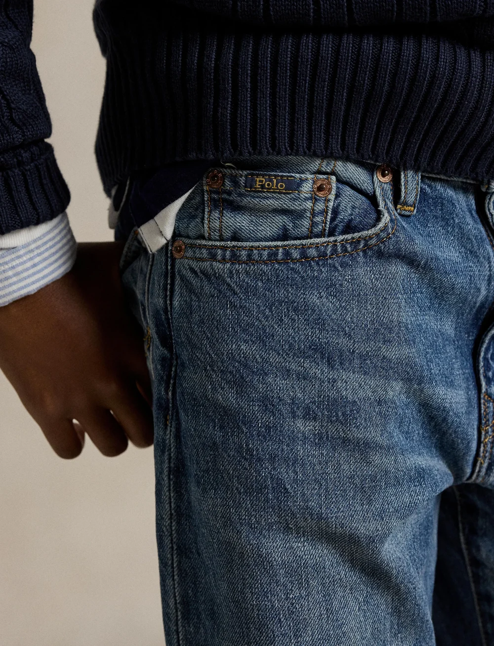 Ralph Lauren Kids - 3X1 DENIM-LYNWOOD RELX-JE-CLA - brede jeans - pierson indigo - 3