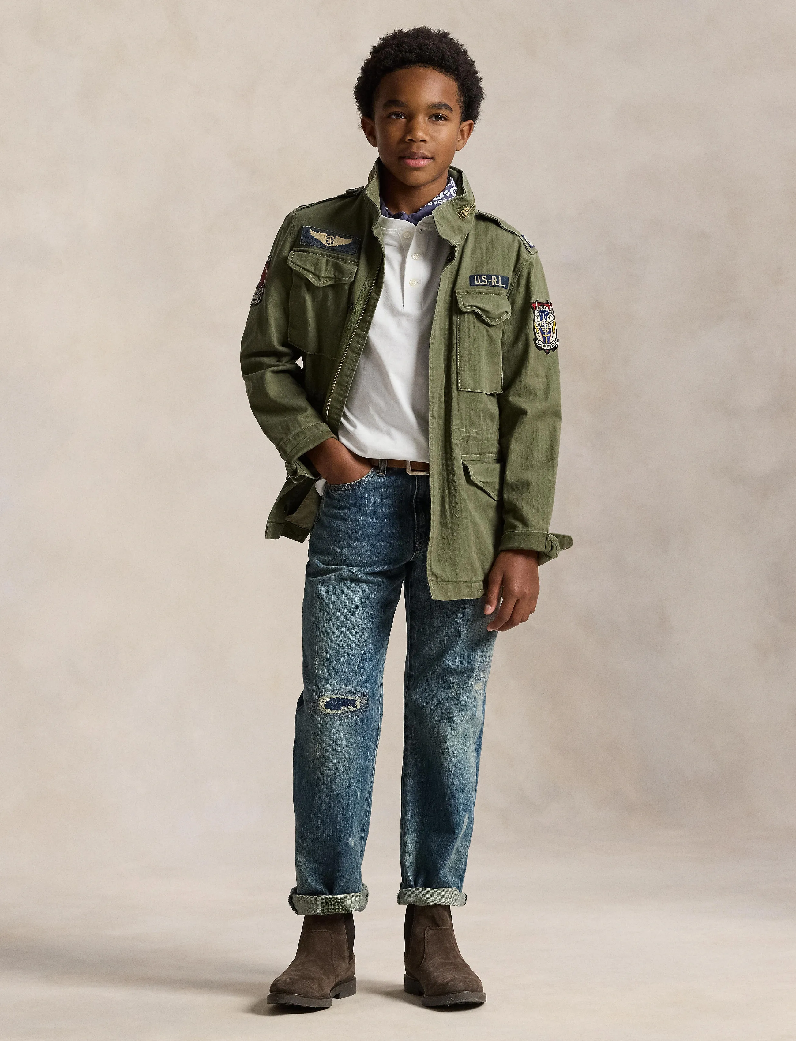 Ralph Lauren Kids Cotton Jersey Short-Sleeve Henley Shirt - Skjortor - WHITE/C7996 / white