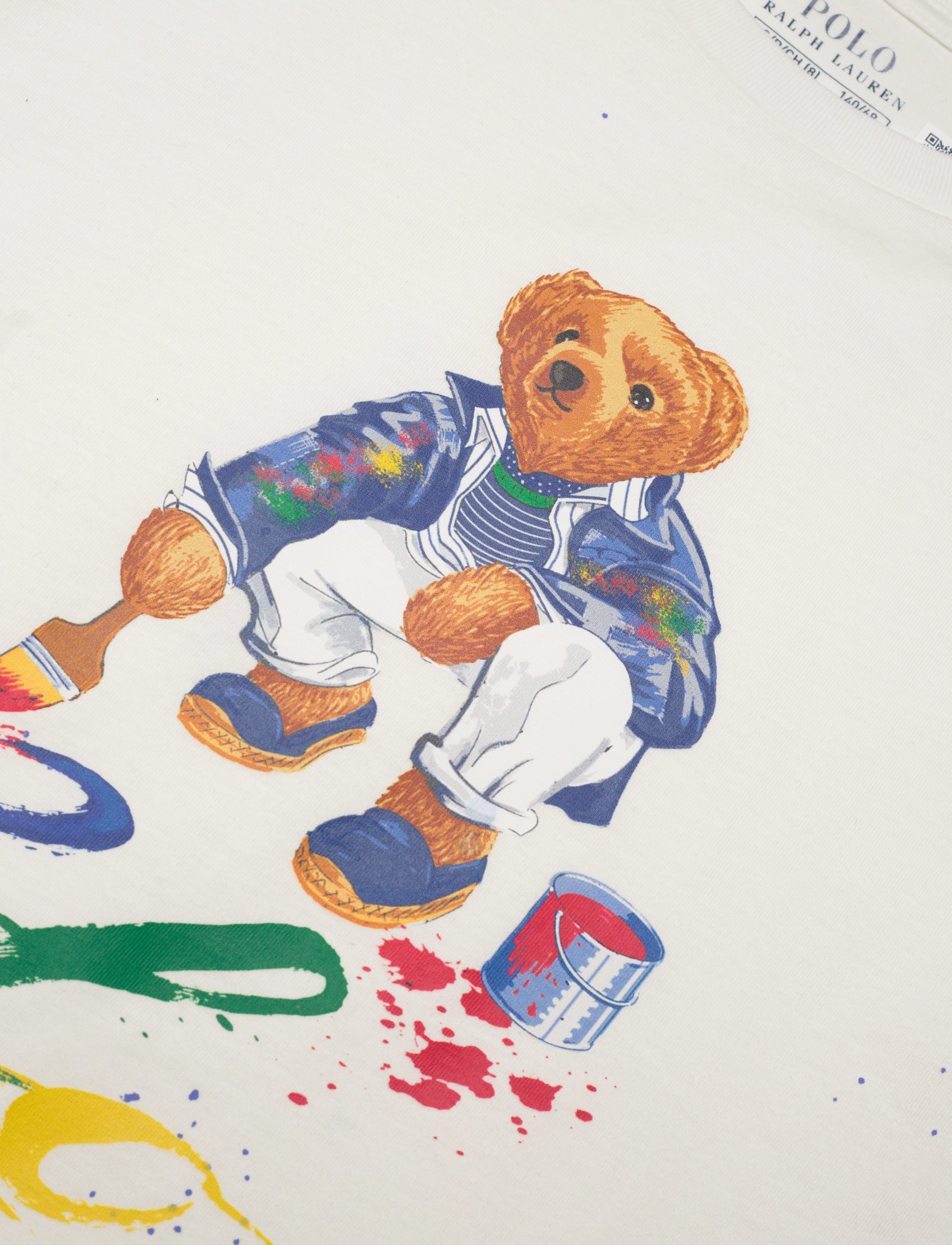 Ralph Lauren Kids - Polo Bear Cotton Jersey Tee - cr23 dkwsh wht co - 2