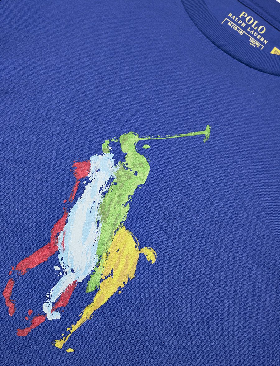 Ralph Lauren Kids - Big Pony Cotton Jersey Tee - sapphire star - 2