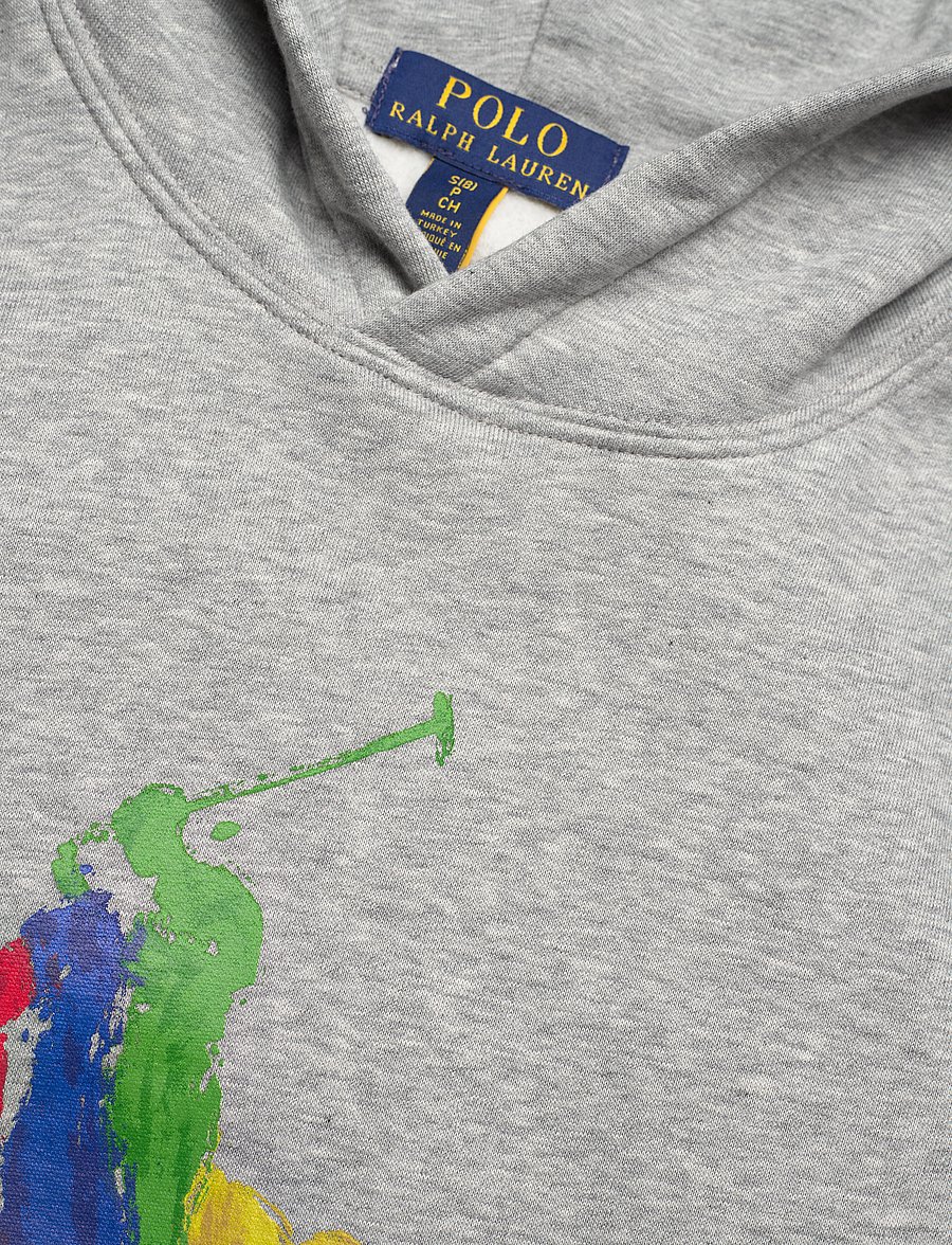 Ralph Lauren Kids - Big Pony Fleece Hoodie - andover heather - 3