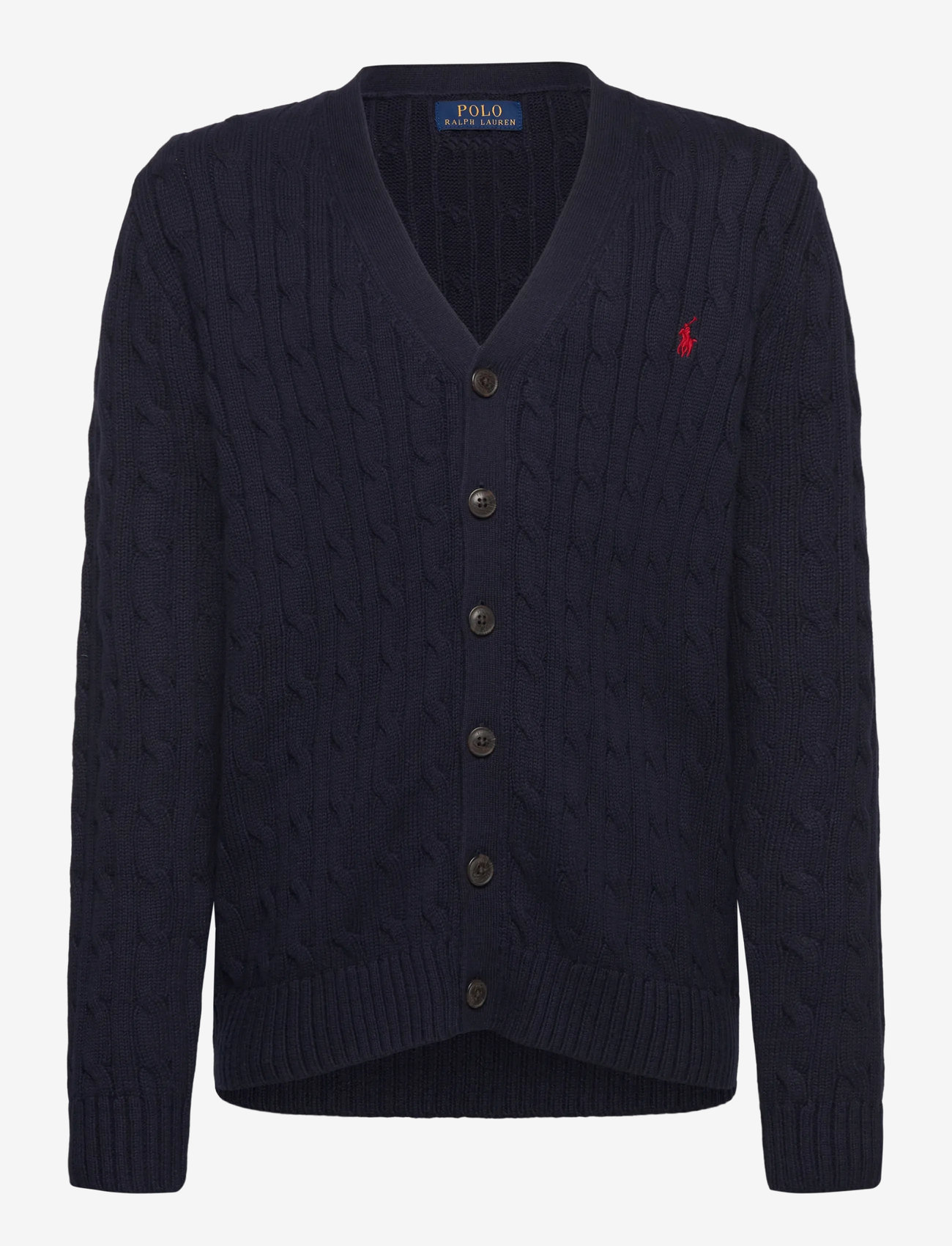 Ralph Lauren Kids - Cable-Knit Cotton V-Neck Cardigan - cardigans - rl navy/c3807 - 0
