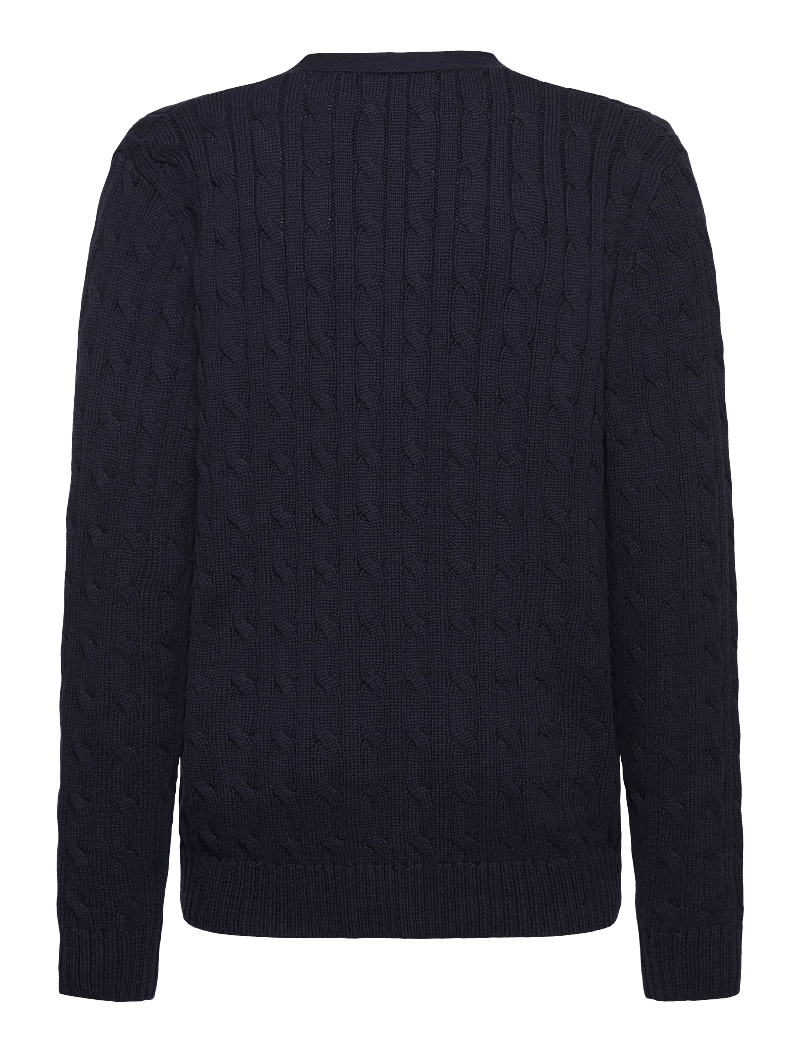 Ralph Lauren Kids - Cable-Knit Cotton V-Neck Cardigan - cardigans - rl navy/c3807 - 1
