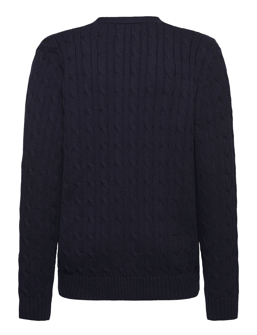 Ralph Lauren Kids - Cable-Knit Cotton V-Neck Cardigan - rl navy/c3807 - 1