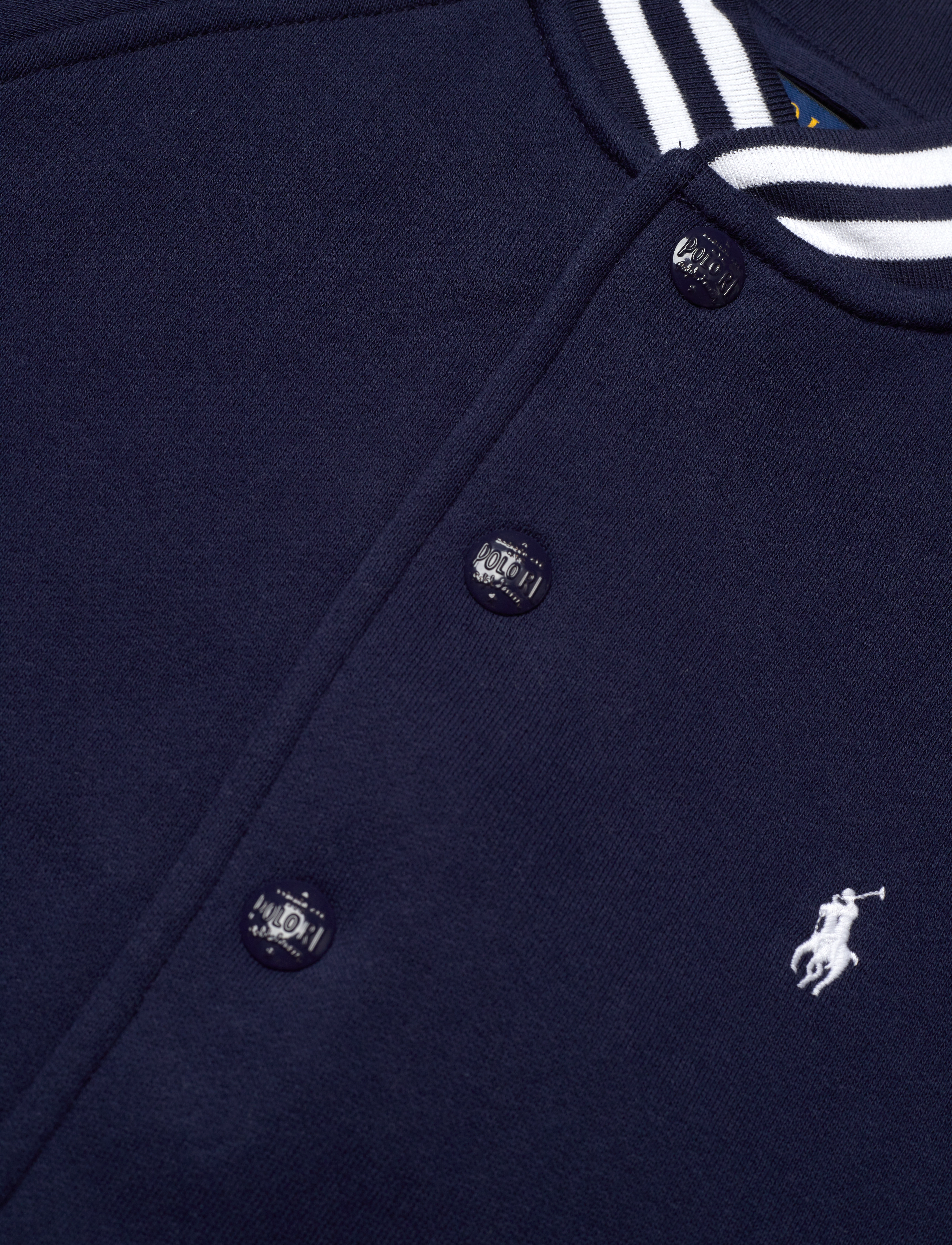 Ralph Lauren Kids - Fleece Baseball Jacket - vestes legères - refined navy/c173 - 5