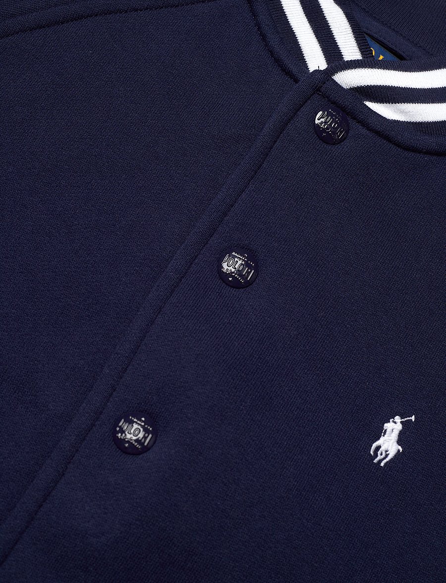 Ralph Lauren Kids - Fleece Baseball Jacket - vestes legères - refined navy/c173 - 5