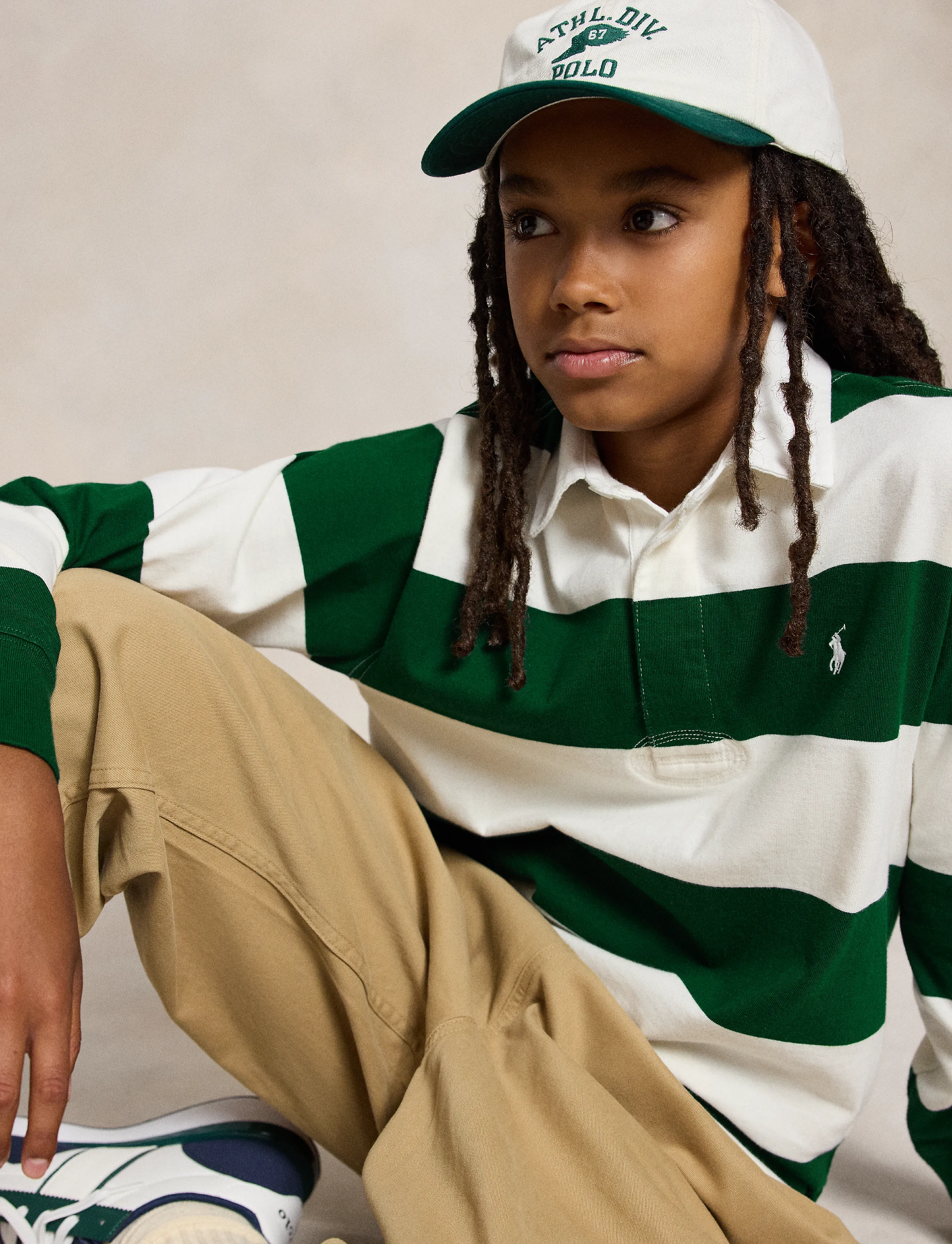 Ralph Lauren Kids - The Iconic Rugby Shirt - langærmede poloer - hunter green/nevis - 3