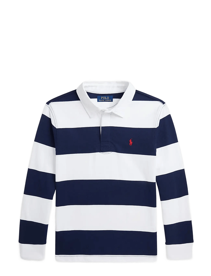 Ralph Lauren Kids - The Iconic Rugby Shirt - polos à manches longues - white/cruise navy - 1