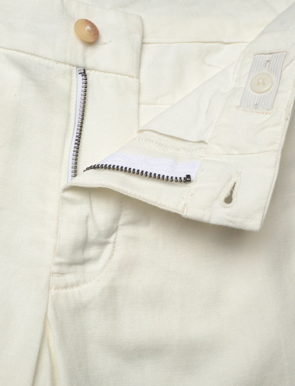 Ralph Lauren Kids - Straight Fit Linen-Cotton Short - „chino“ stiliaus šortai - deckwash white - 3