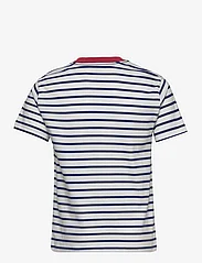 Ralph Lauren Kids - Striped Cotton Jersey Tee - lyhythihaiset t-paidat - white/beach royal - 1