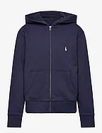 Logo Spa Terry Full-Zip Hoodie - NEWPORT NAVY