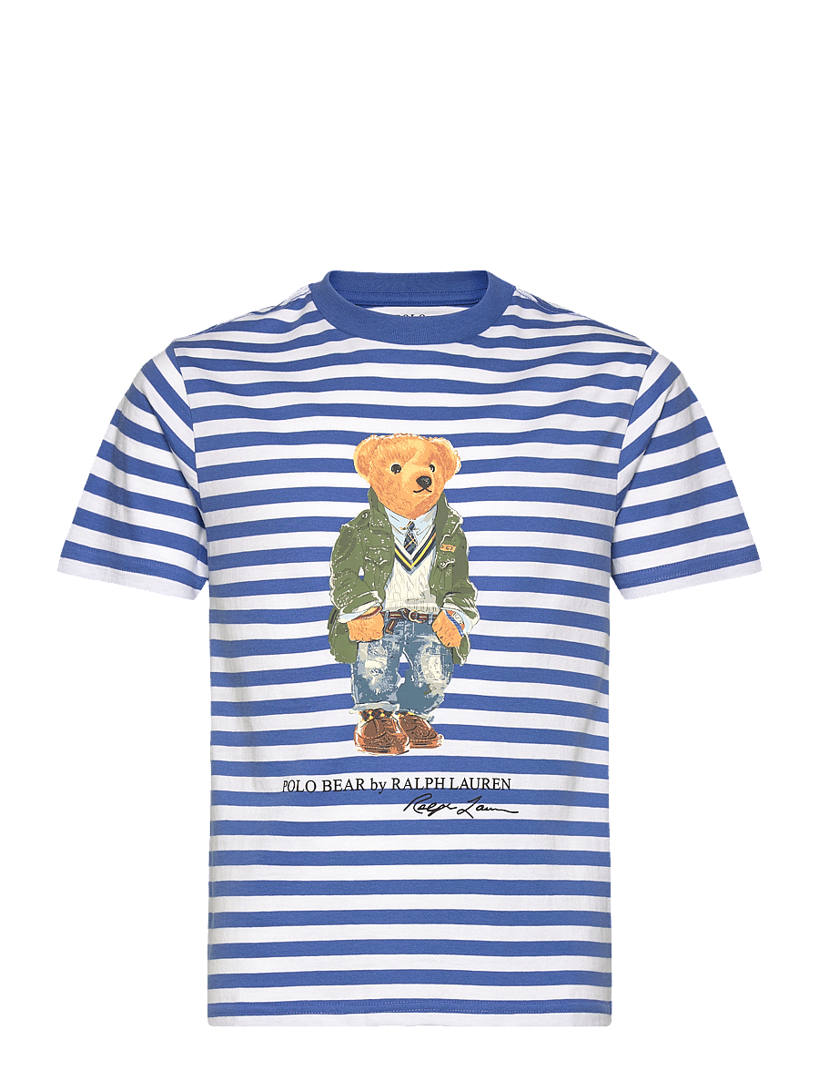 Ralph Lauren Kids - Striped Polo Bear Cotton Jersey Tee - sp24 paris bear n - 0