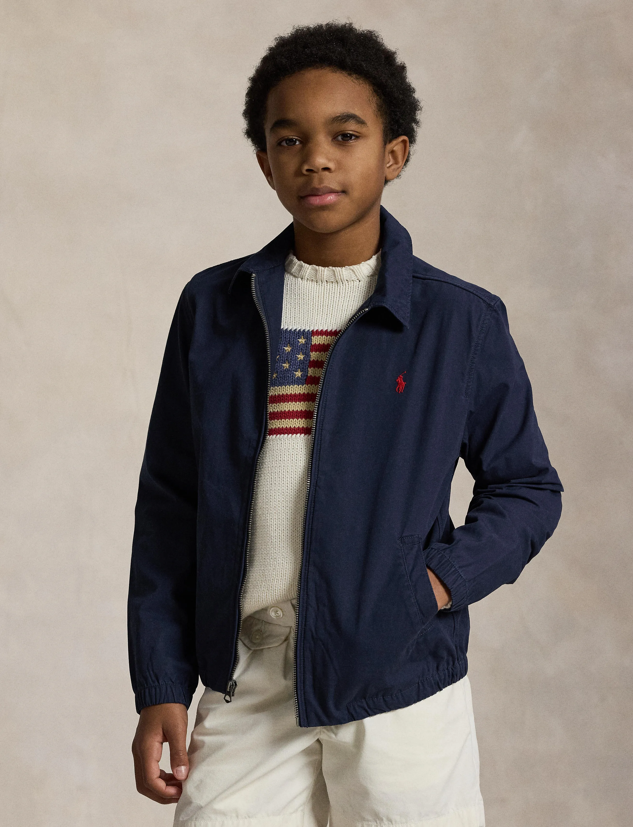 Ralph Lauren Kids The Bayport Cotton Poplin Jacket - Polo Ralph Lauren - NEWPORT NAVY / navy