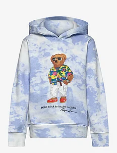 Tie-Dye-Print Polo Bear Fleece Hoodie, Ralph Lauren Kids