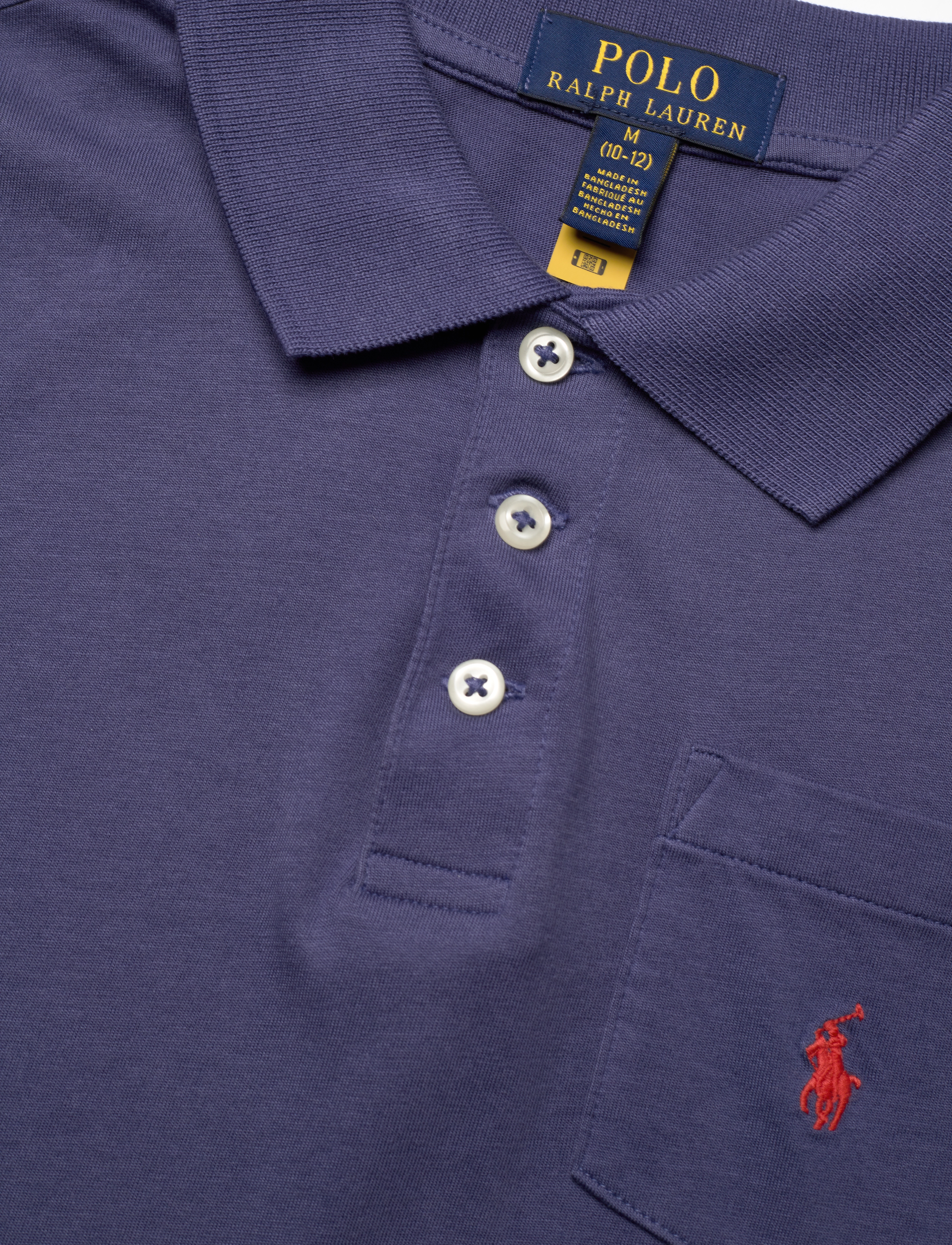 Ralph Lauren Kids - Cotton Jersey Pocket Polo Shirt - light navy/c3357 - 2