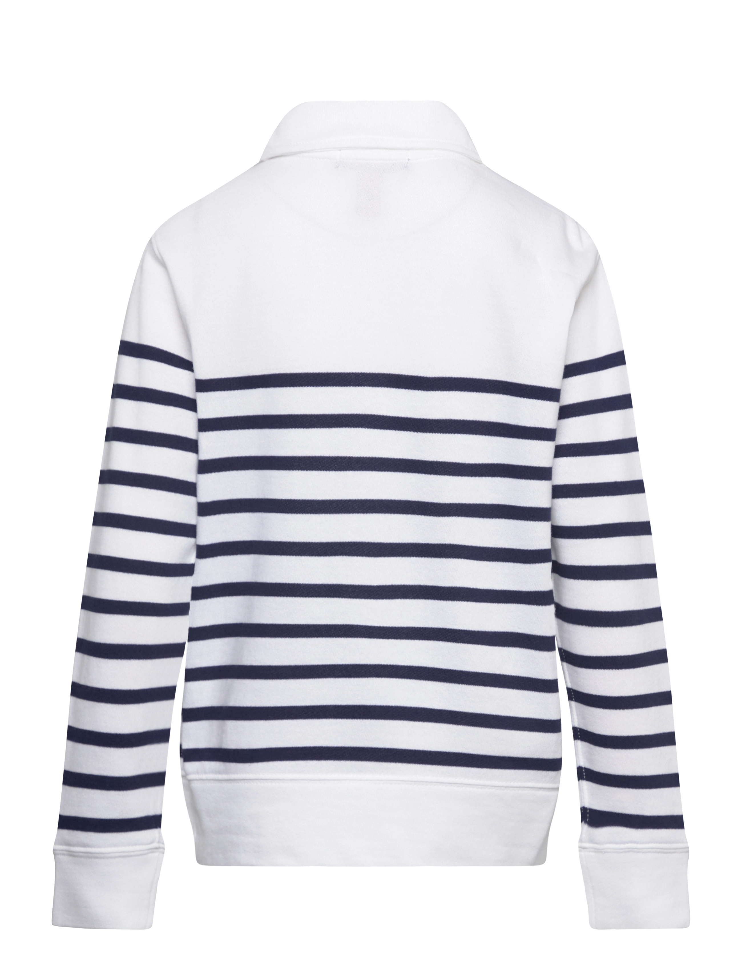 Ralph Lauren Kids - Striped Spa Terry Quarter-Zip Sweatshirt - white/spring navy - 1