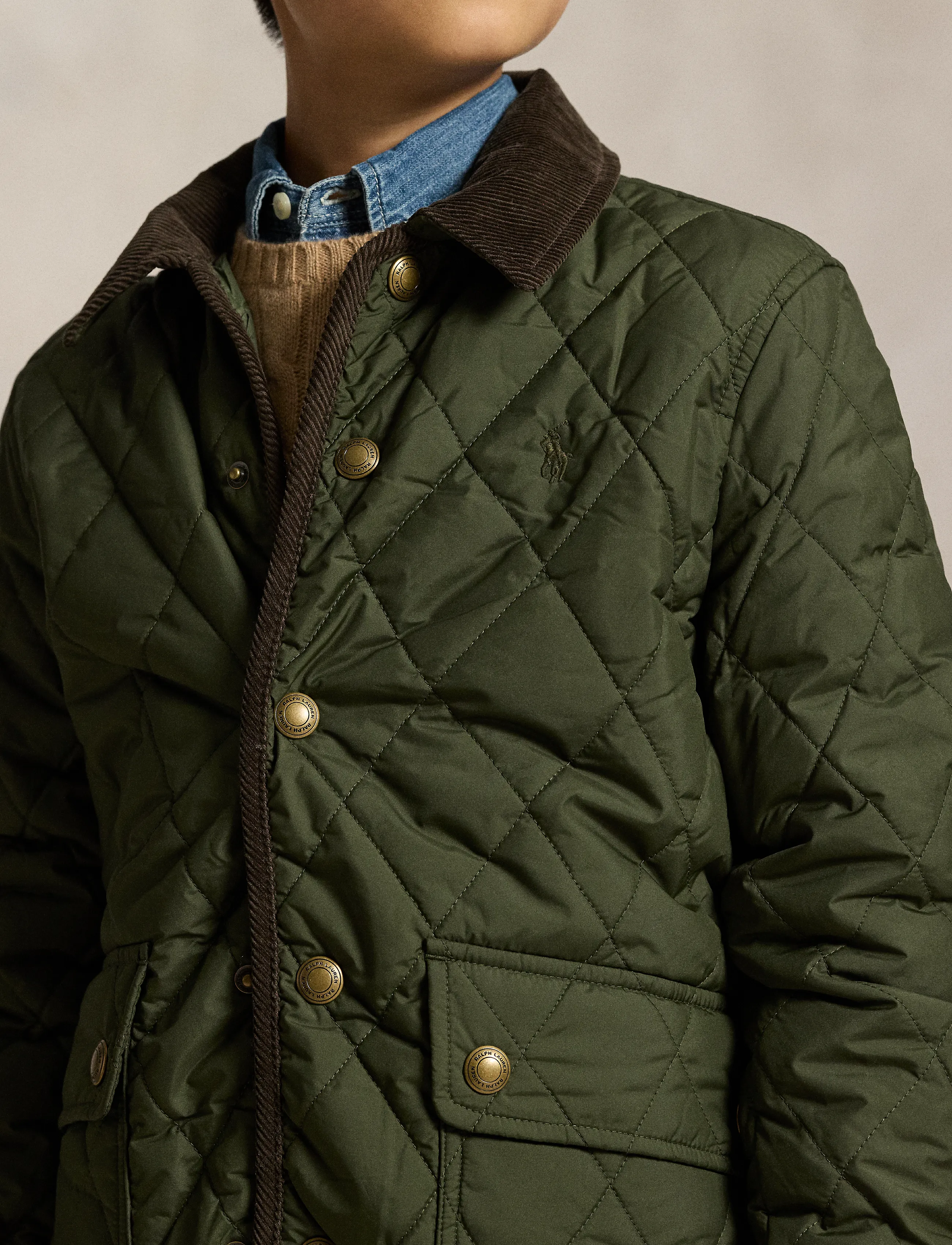 Ralph Lauren Kids - Hooded Barn Jacket - quiltade jackor - company olive/c8496 - 2