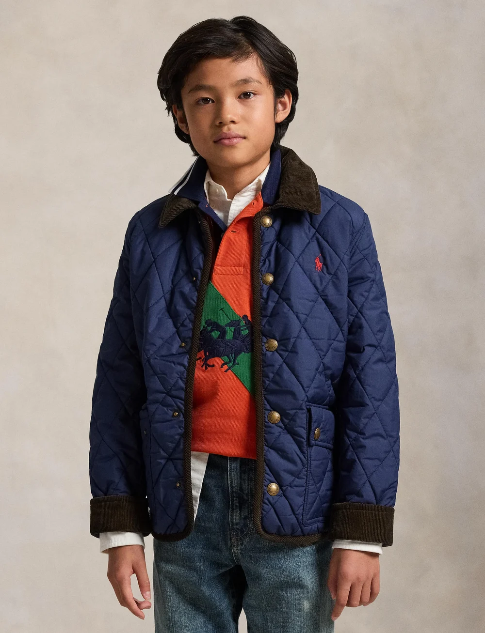 Ralph Lauren Kids - MATTE FINE POLY-KMPT BRN JKT-OW-BOM - vestes matelassées - newport navy - 4