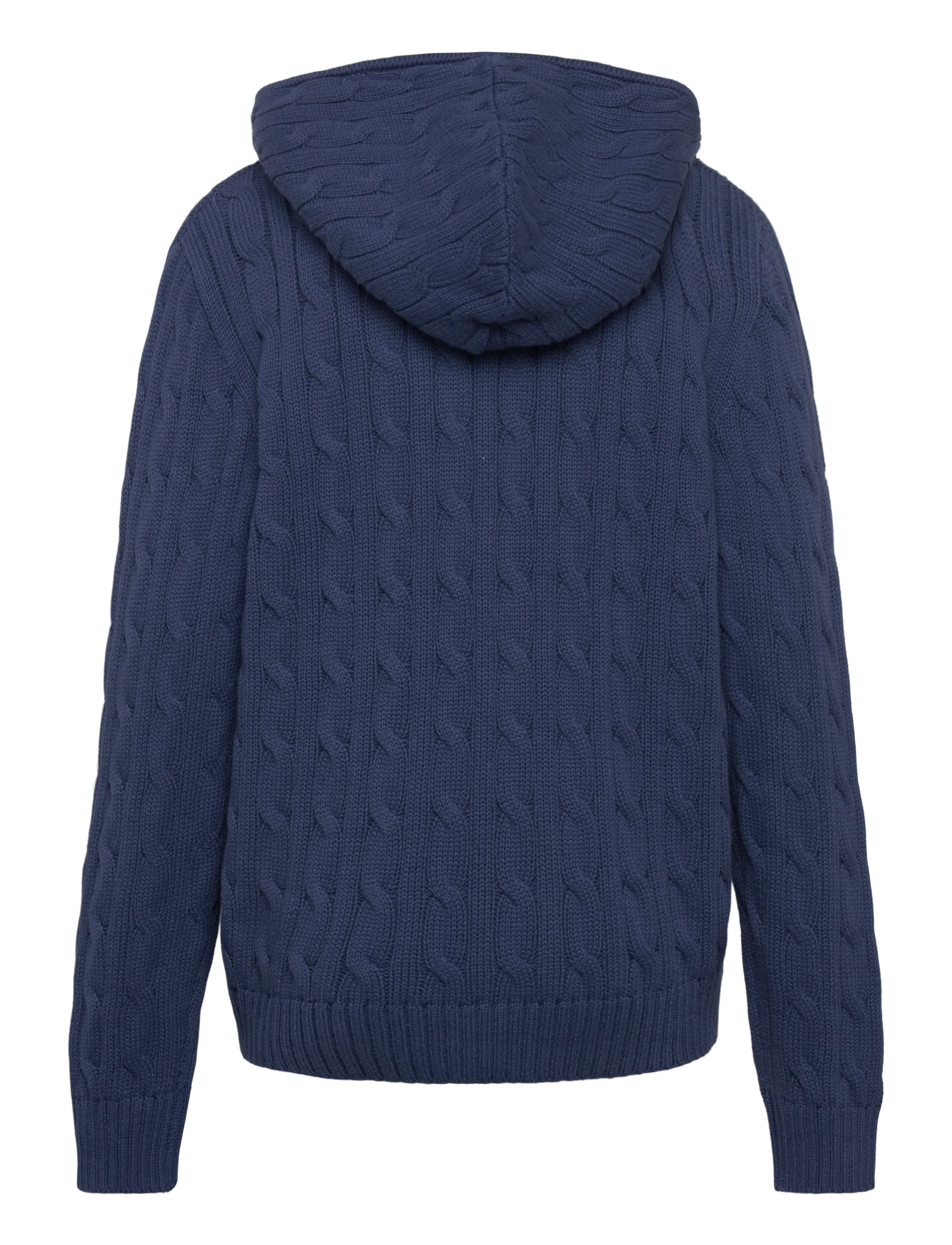Ralph Lauren Kids - Cable Cotton Hooded Full-Zip Sweater - džemperiai su gobtuvu - old royal/c3374 - 1