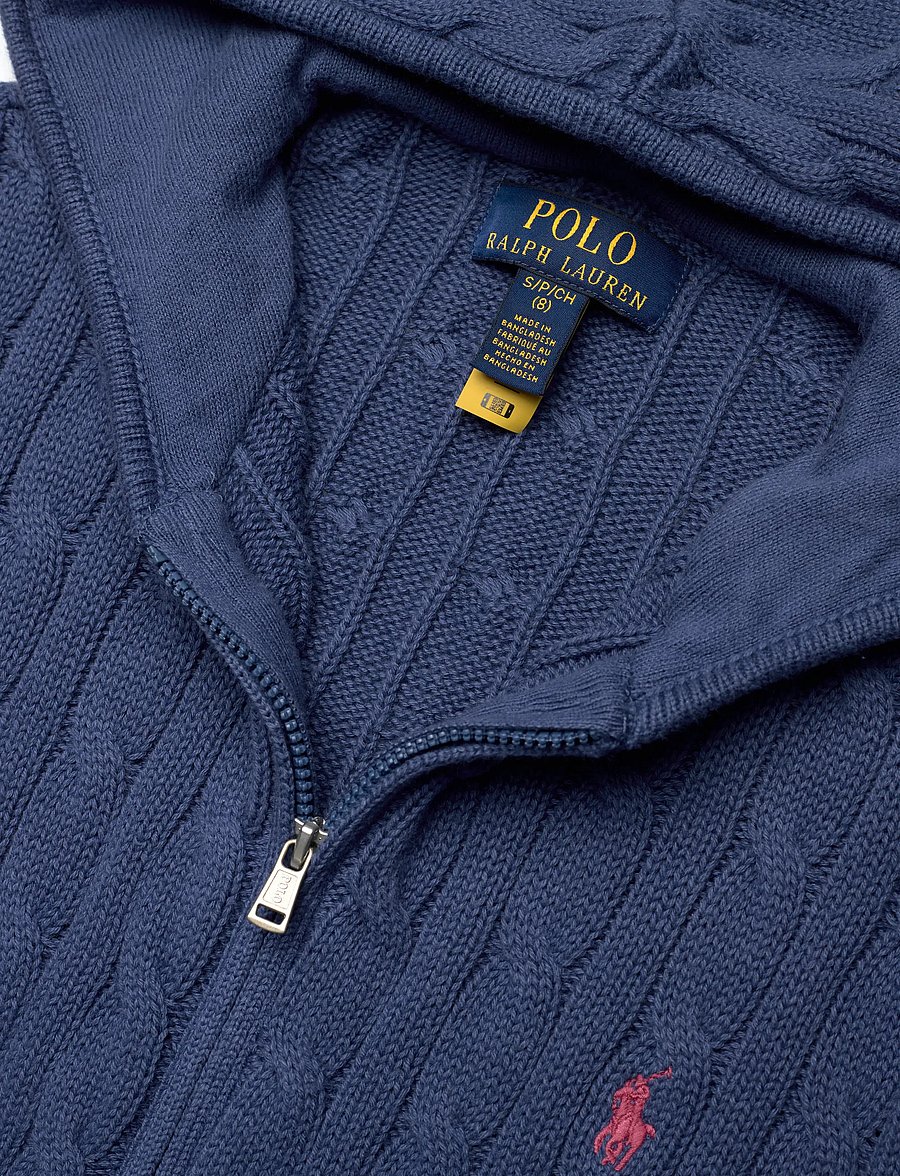 Ralph Lauren Kids - Cable Cotton Hooded Full-Zip Sweater - kapuzenpullover - old royal/c3374 - 2
