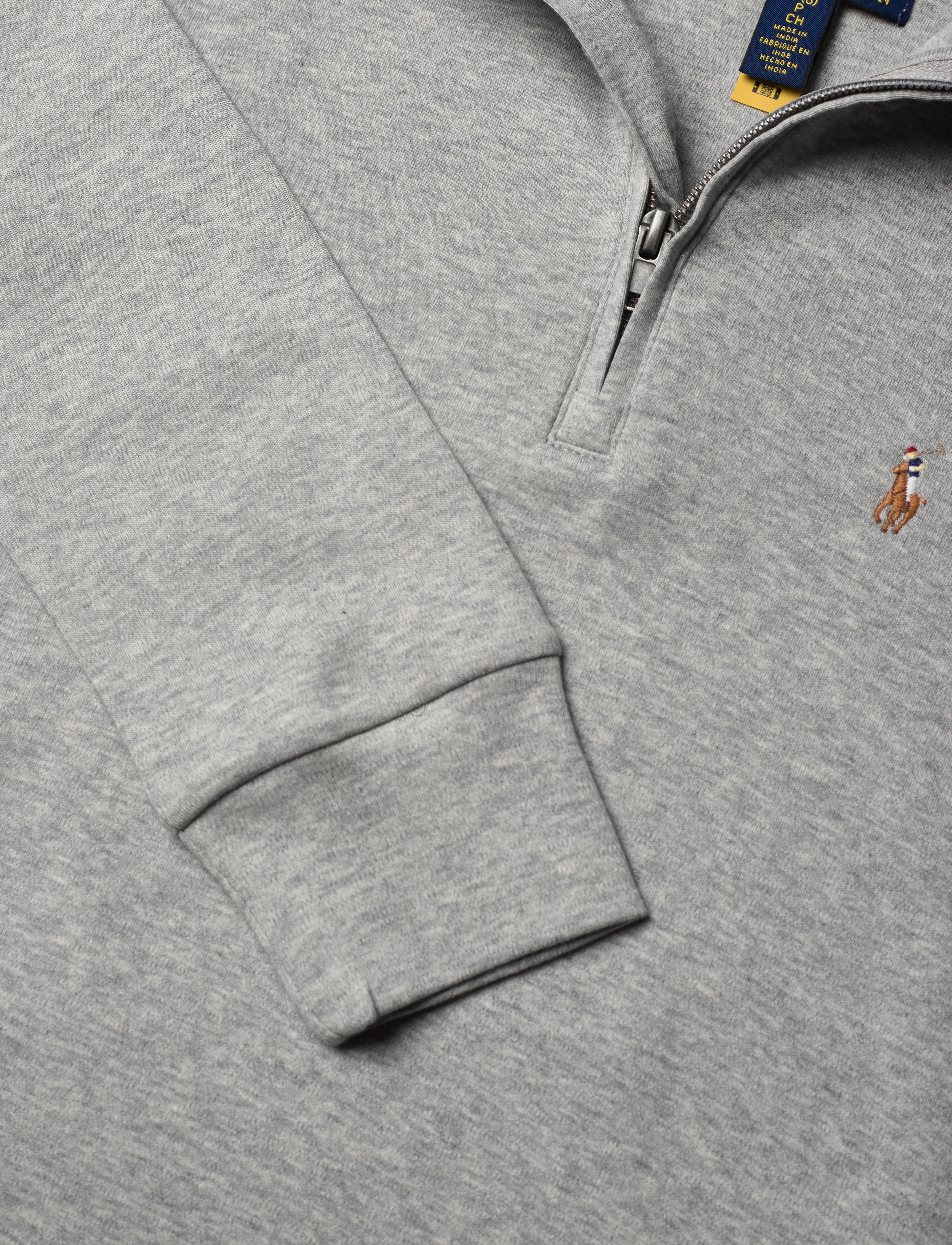 Ralph Lauren Kids - Cotton Interlock Quarter-Zip Pullover - andover heather - 5