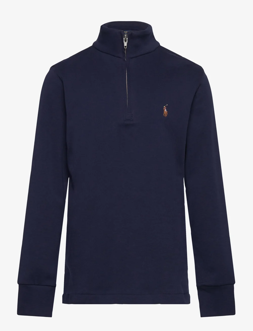 Ralph Lauren Kids - Cotton Interlock Quarter-Zip Pullover - pullover - refined navy - 0