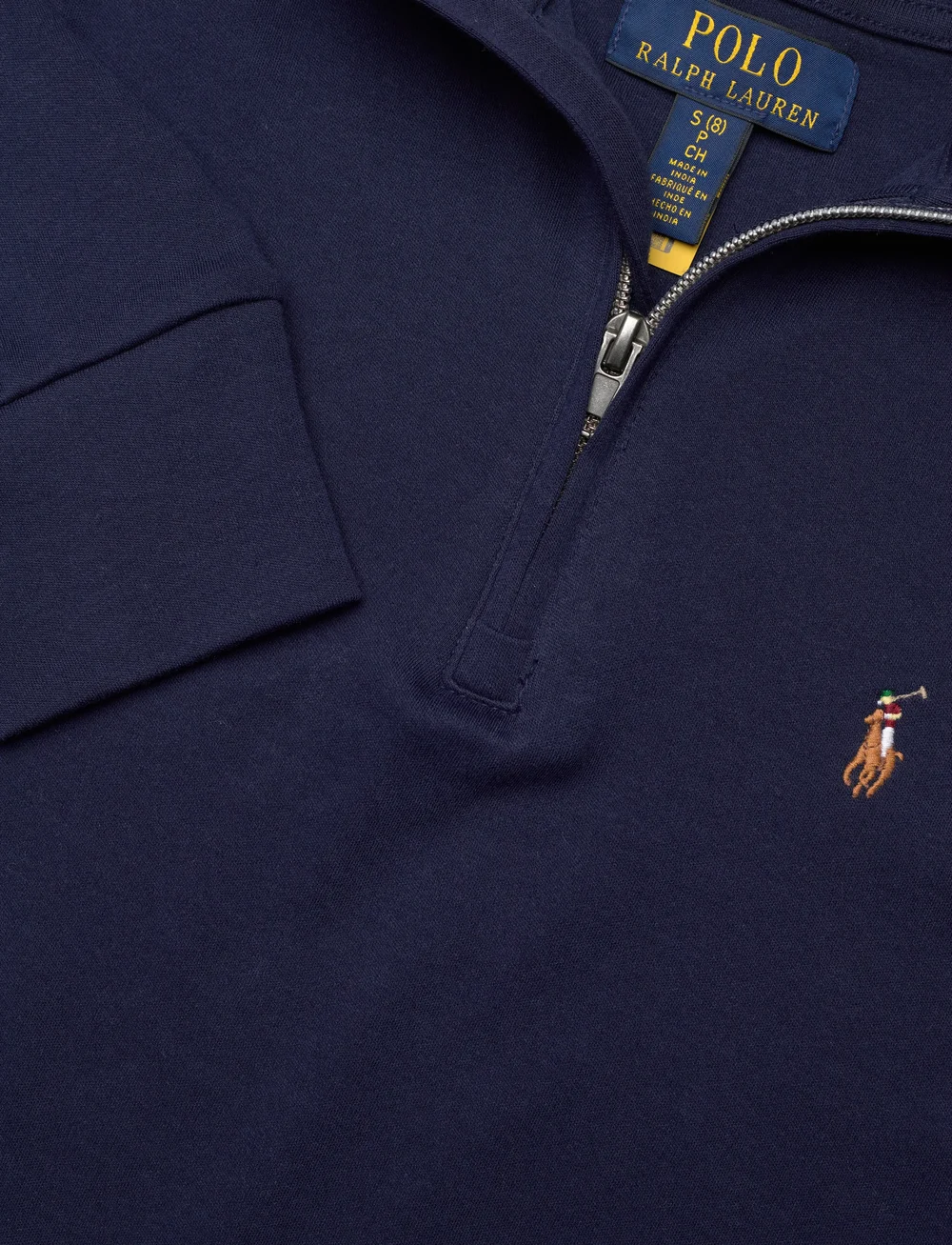 Ralph Lauren Kids - Cotton Interlock Quarter-Zip Pullover - pullover - refined navy - 2