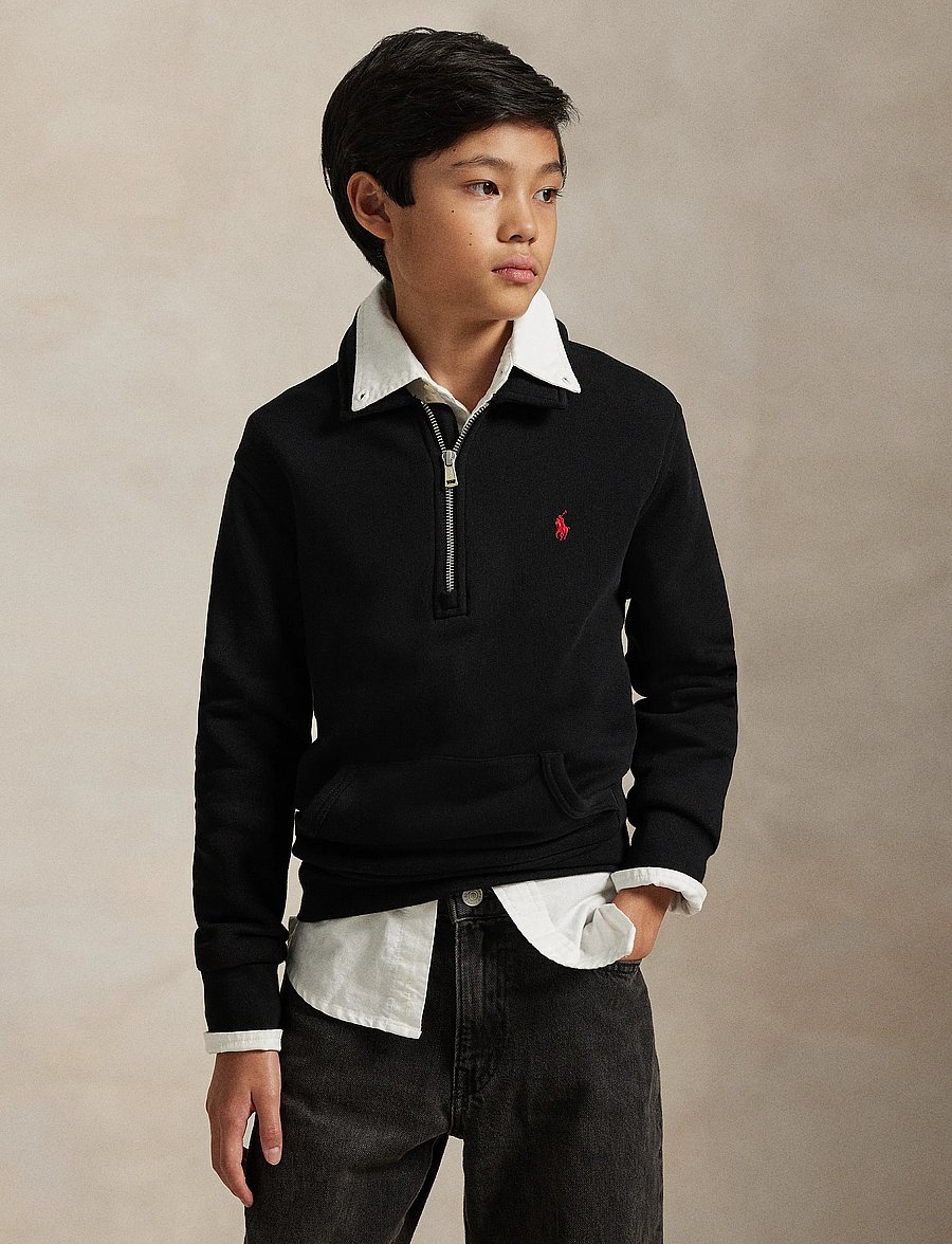 Ralph Lauren Kids - Fleece Collared Sweatshirt - pullover - polo black/c3870 - 2