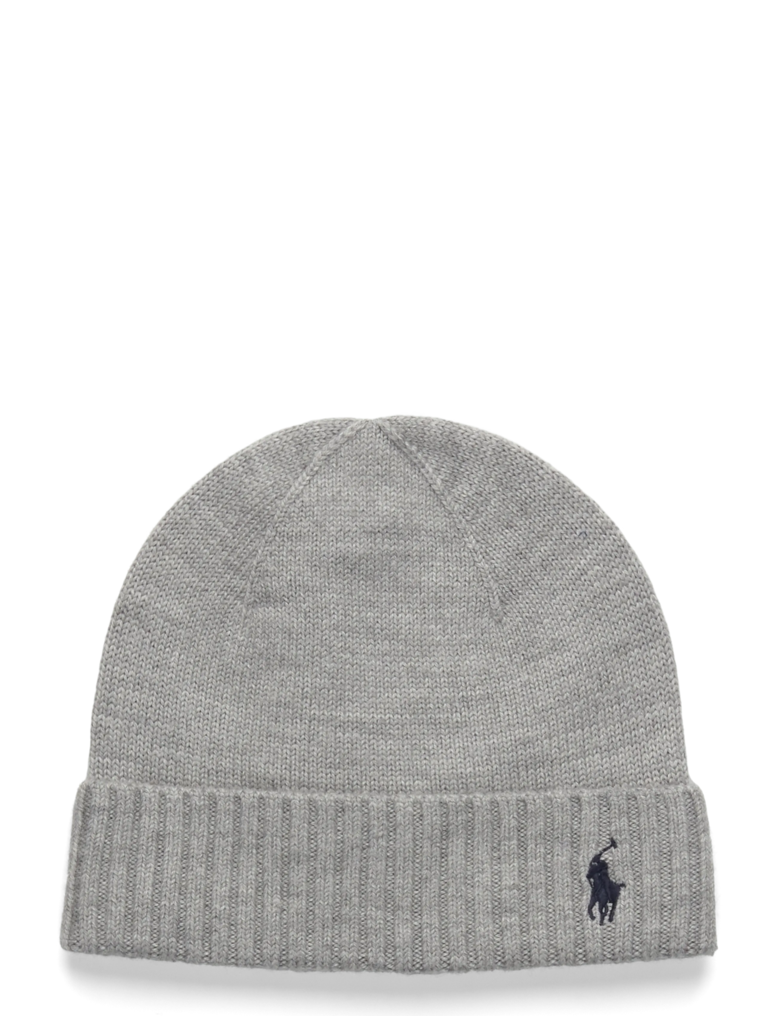 Ralph Lauren Kids 2/30 Merino Wl Rws-Hat-Ac-Hat, L/XL, Hats, Grau - Beanie, Kinder