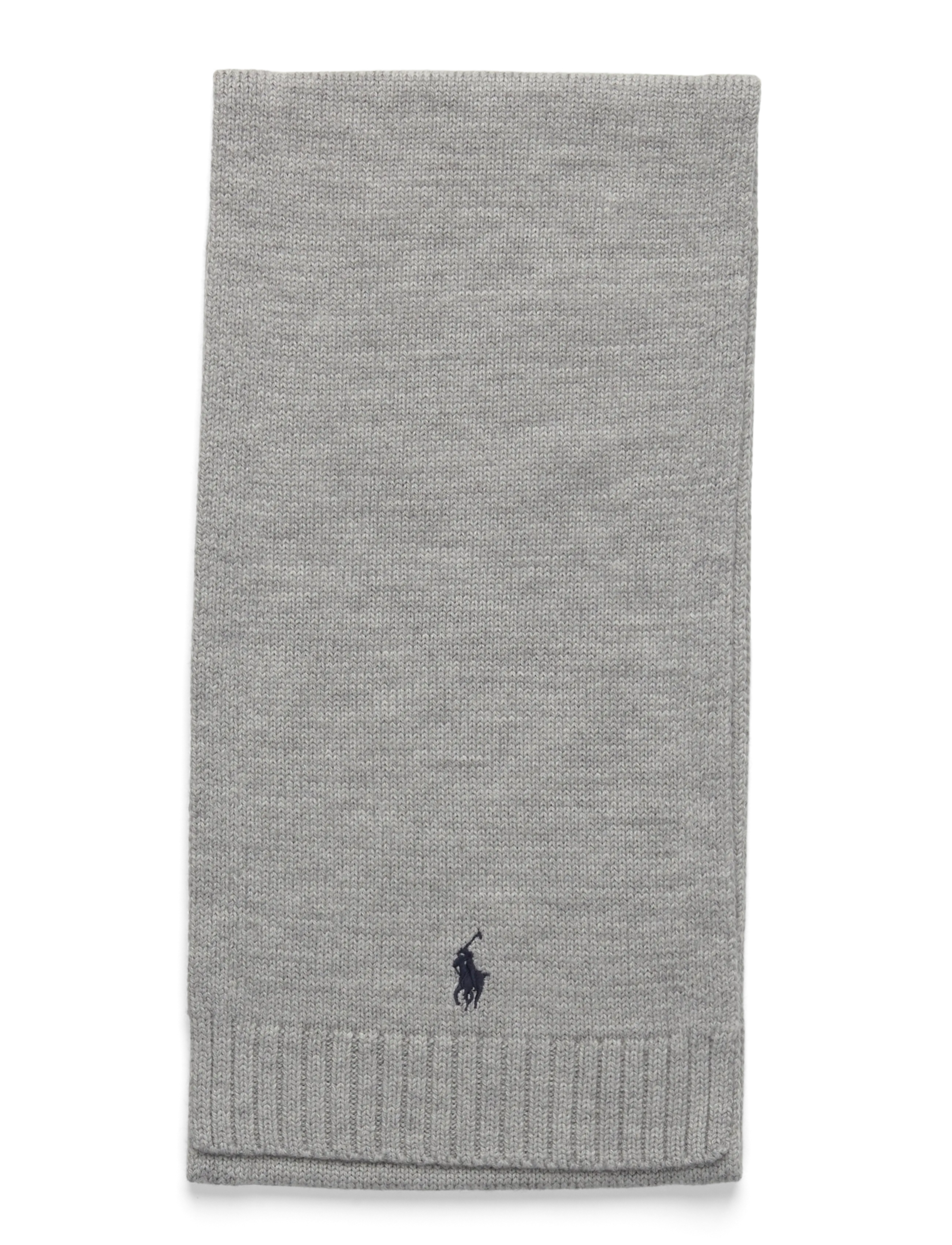 Ralph Lauren Kids - 2/30 MERINO WL RWS-SCARF-AC-SCF - golf light grey h - 1