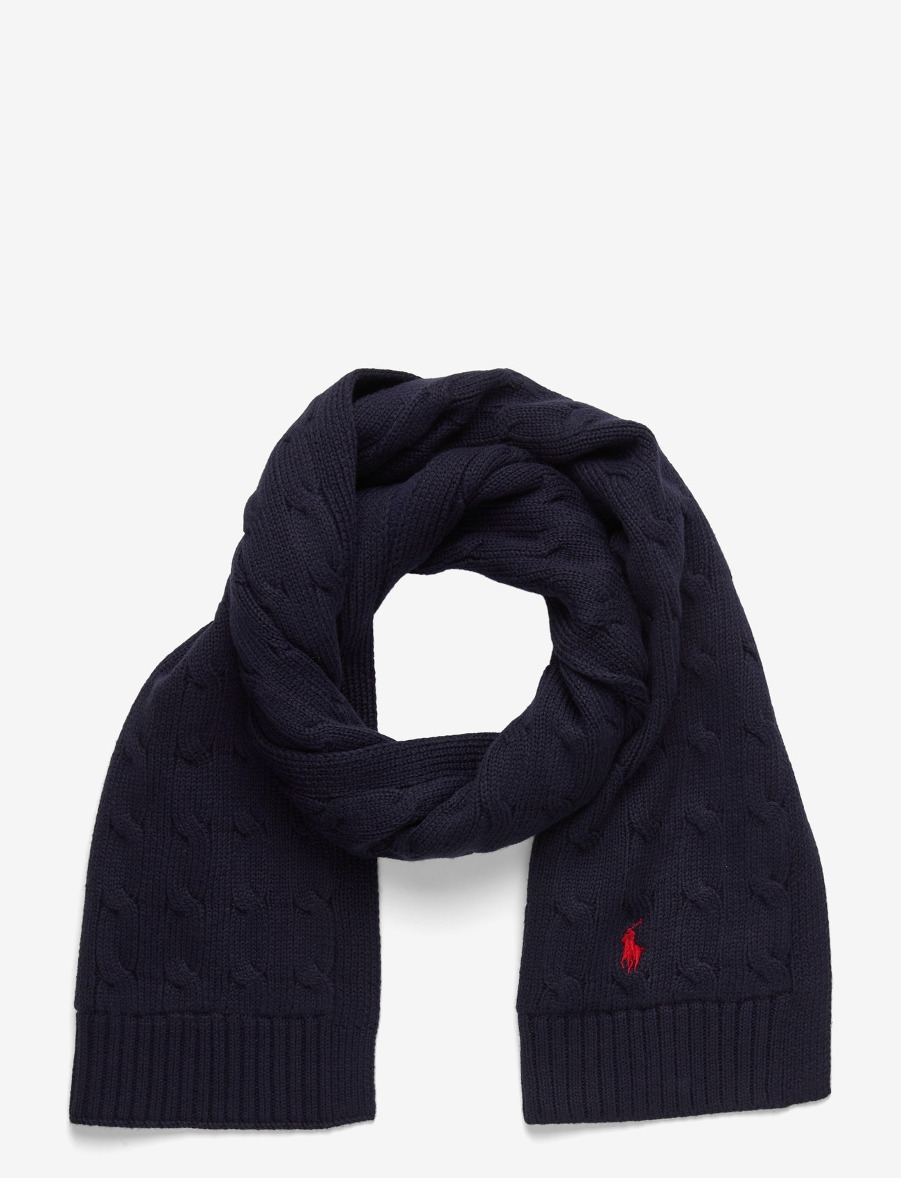 Ralph Lauren Kids - Cable-Knit Cotton Scarf - winter accessories - rl navy/c3807 - 0