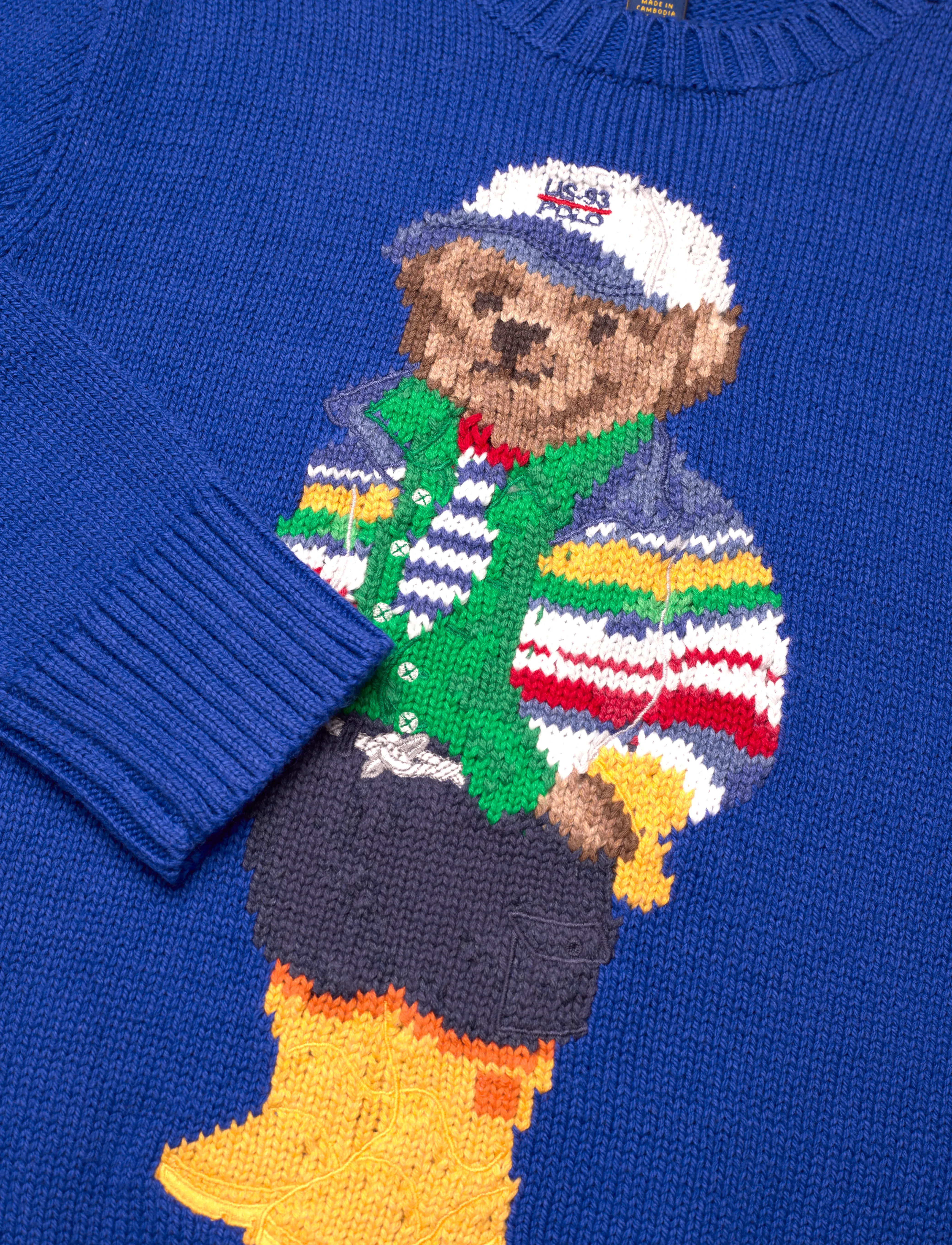 Ralph Lauren Kids - 8/3 COTTON-LS CN BEAR-SV-PLO - cr24 cruise royal - 2