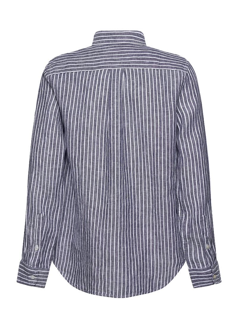 Ralph Lauren Kids - Striped Linen Shirt - langärmlige hemden - 6635a newport nav - 1