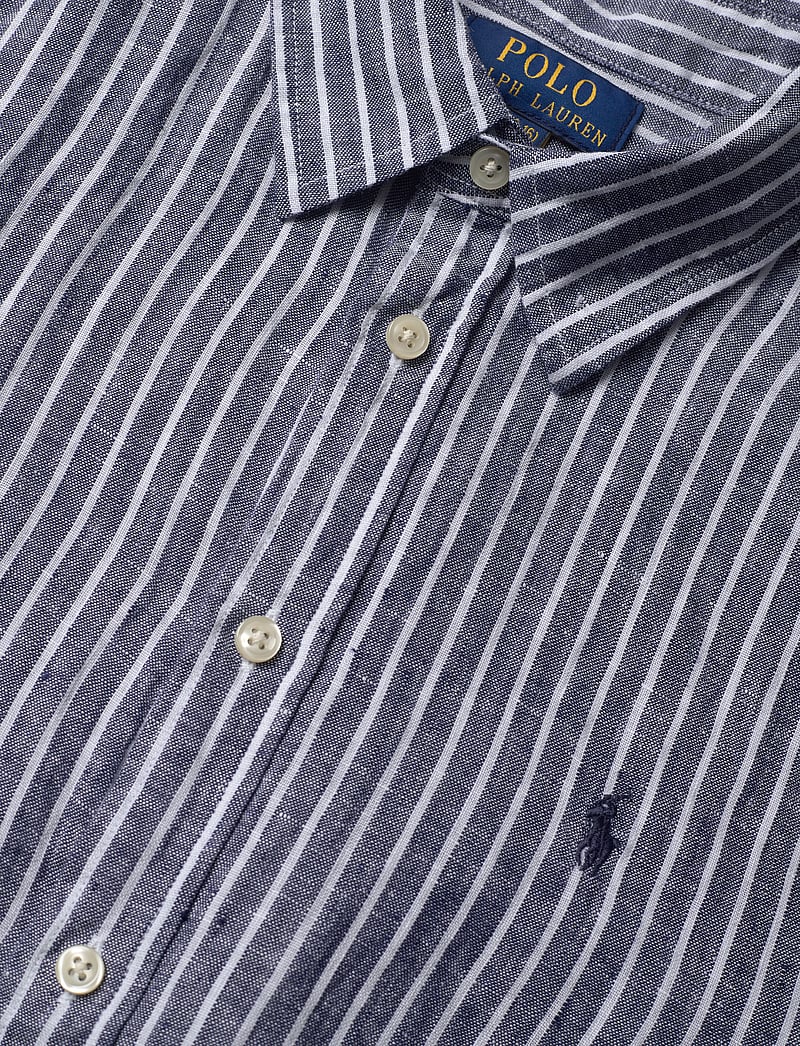 Ralph Lauren Kids - Striped Linen Shirt - langärmlige hemden - 6635a newport nav - 2