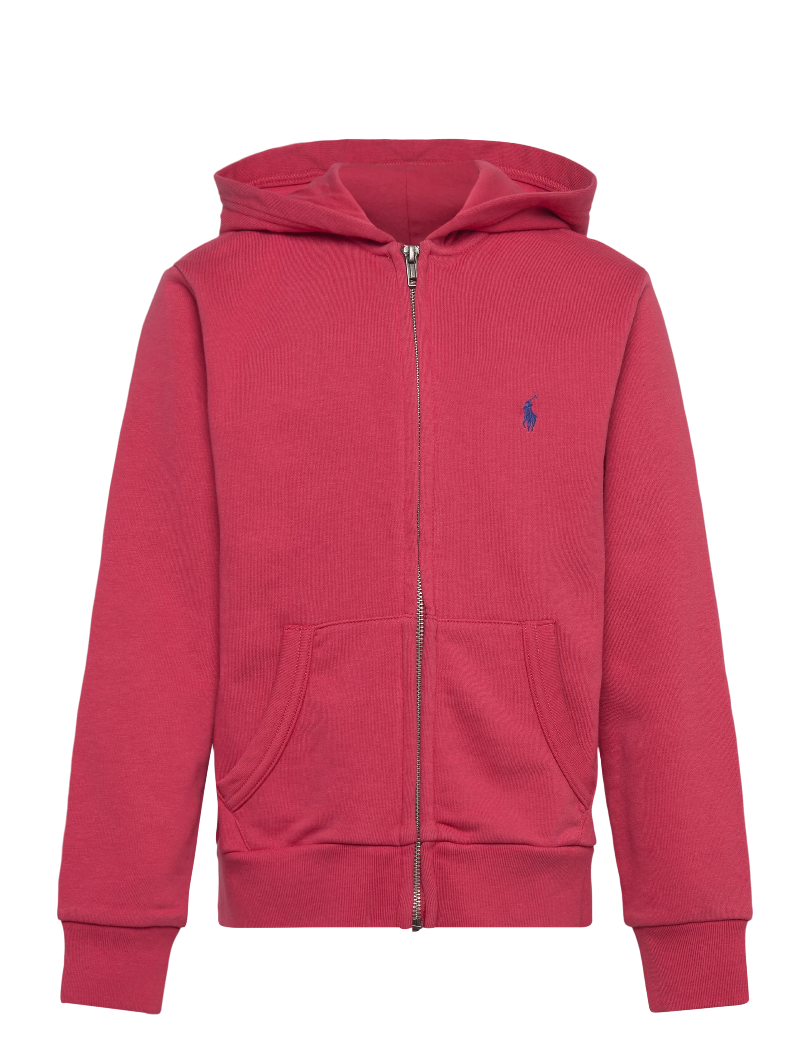 Ralph Lauren Kids French Terry Full-Zip Hoodie, Børn, Hættetrøje med Lynlås, Rød, Str: 138-149