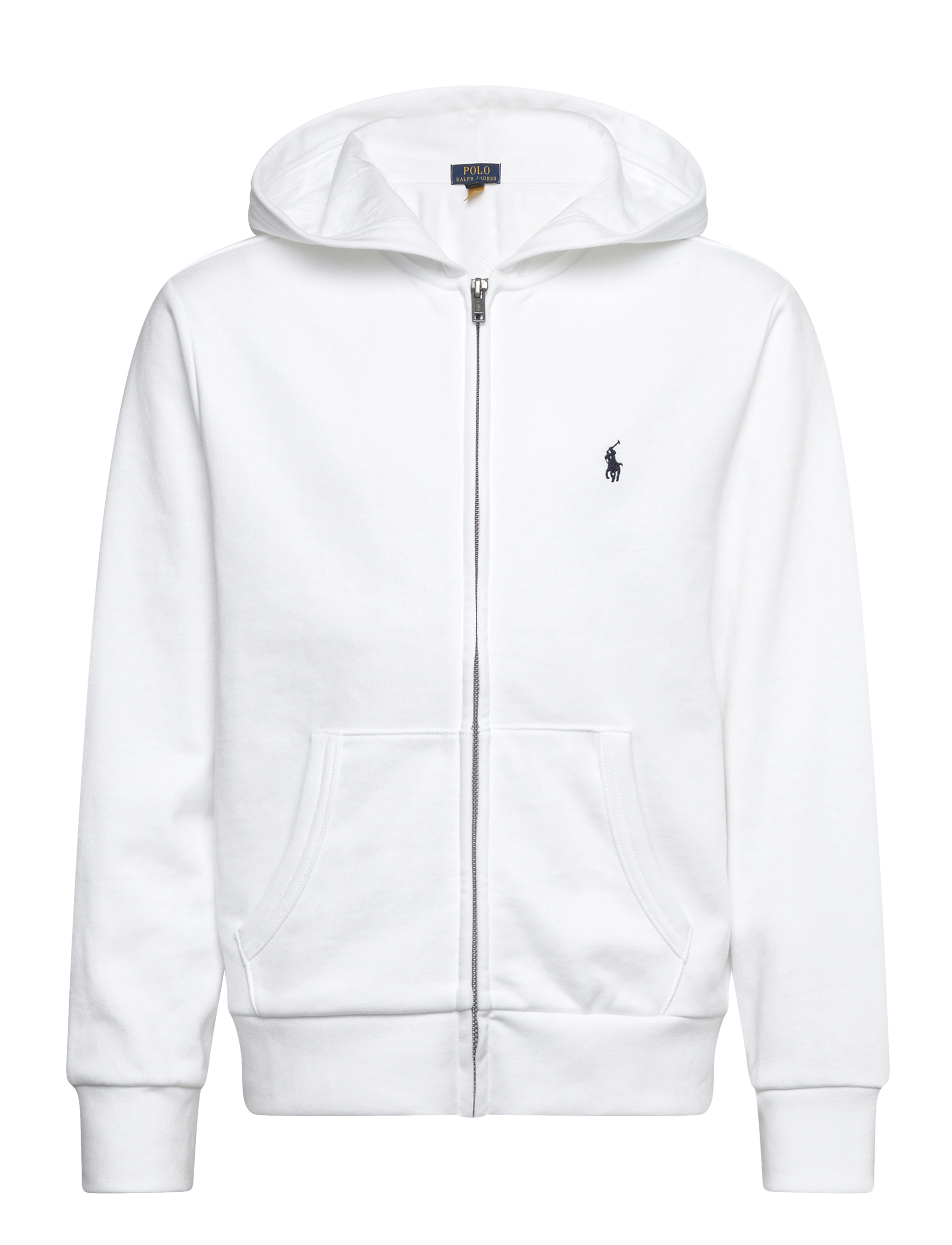Ralph Lauren Kids French Terry Full-Zip Hoodie - Sweatshirts & Hættetrøjer - WHITE/C7927 / white