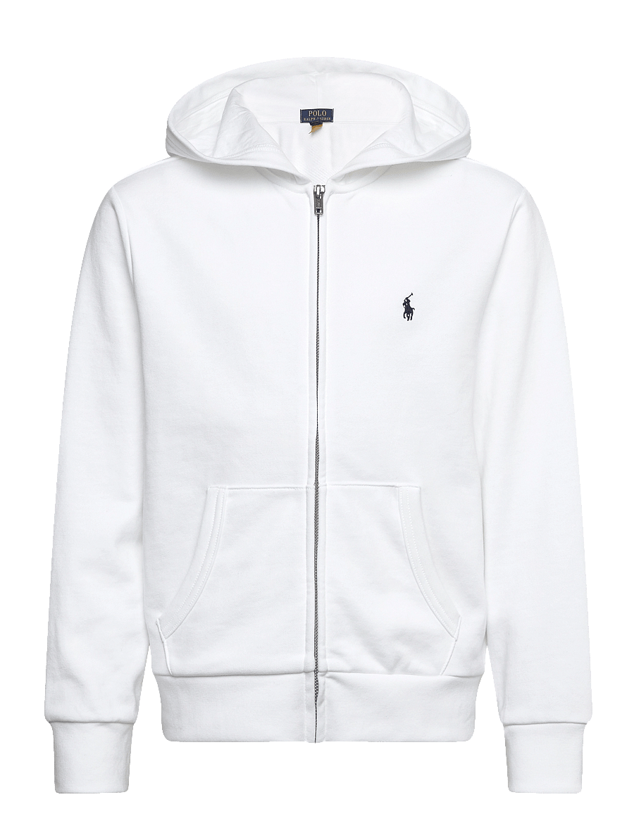 Ralph Lauren Kids - French Terry Full-Zip Hoodie - kapuutsiga pusad - white/c7927 - 0